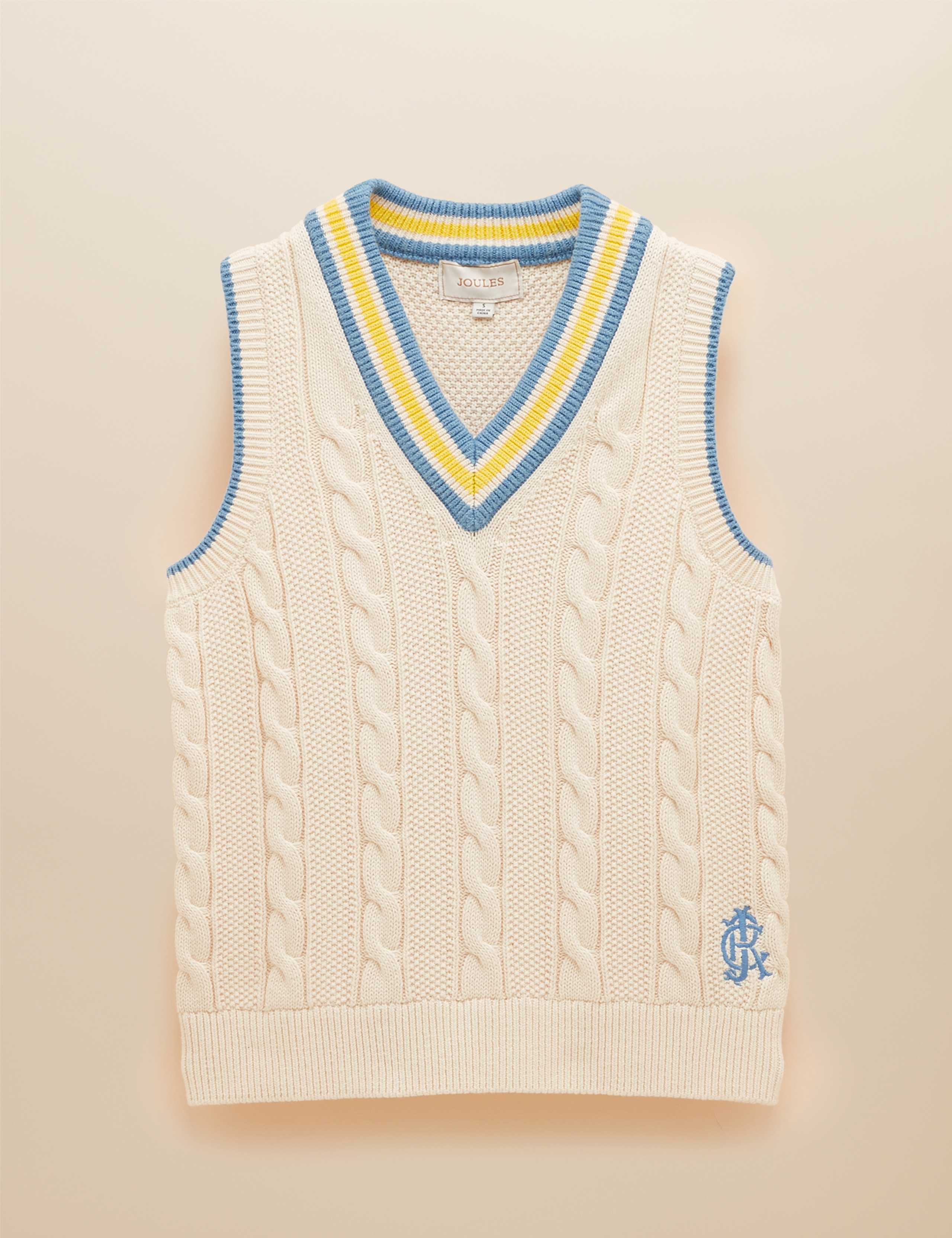 Pure Cotton Cable Knit V-Neck Knitted Vest 2 of 7