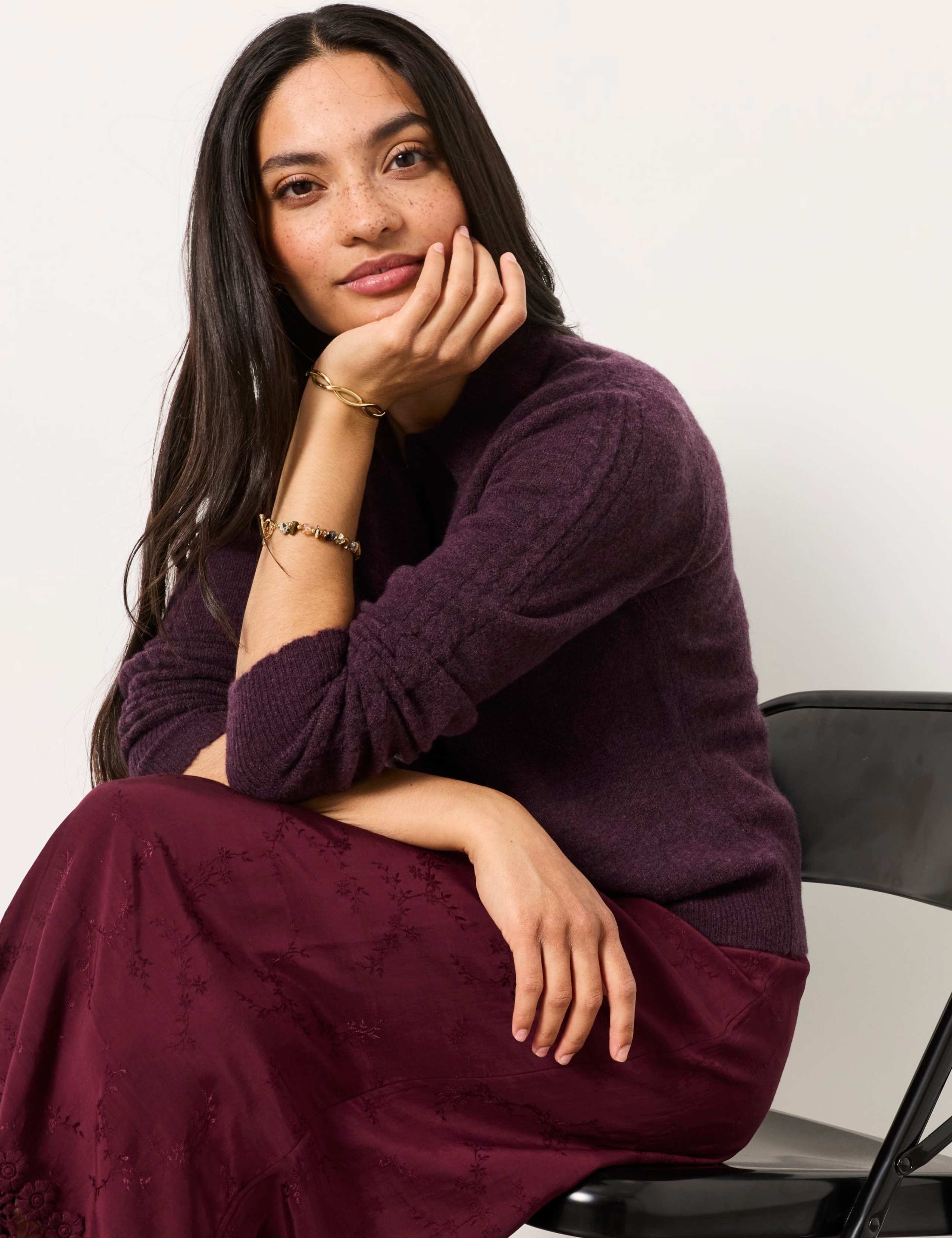 Wool Blend Collared Polo Jumper with Alpaca 4 of 6