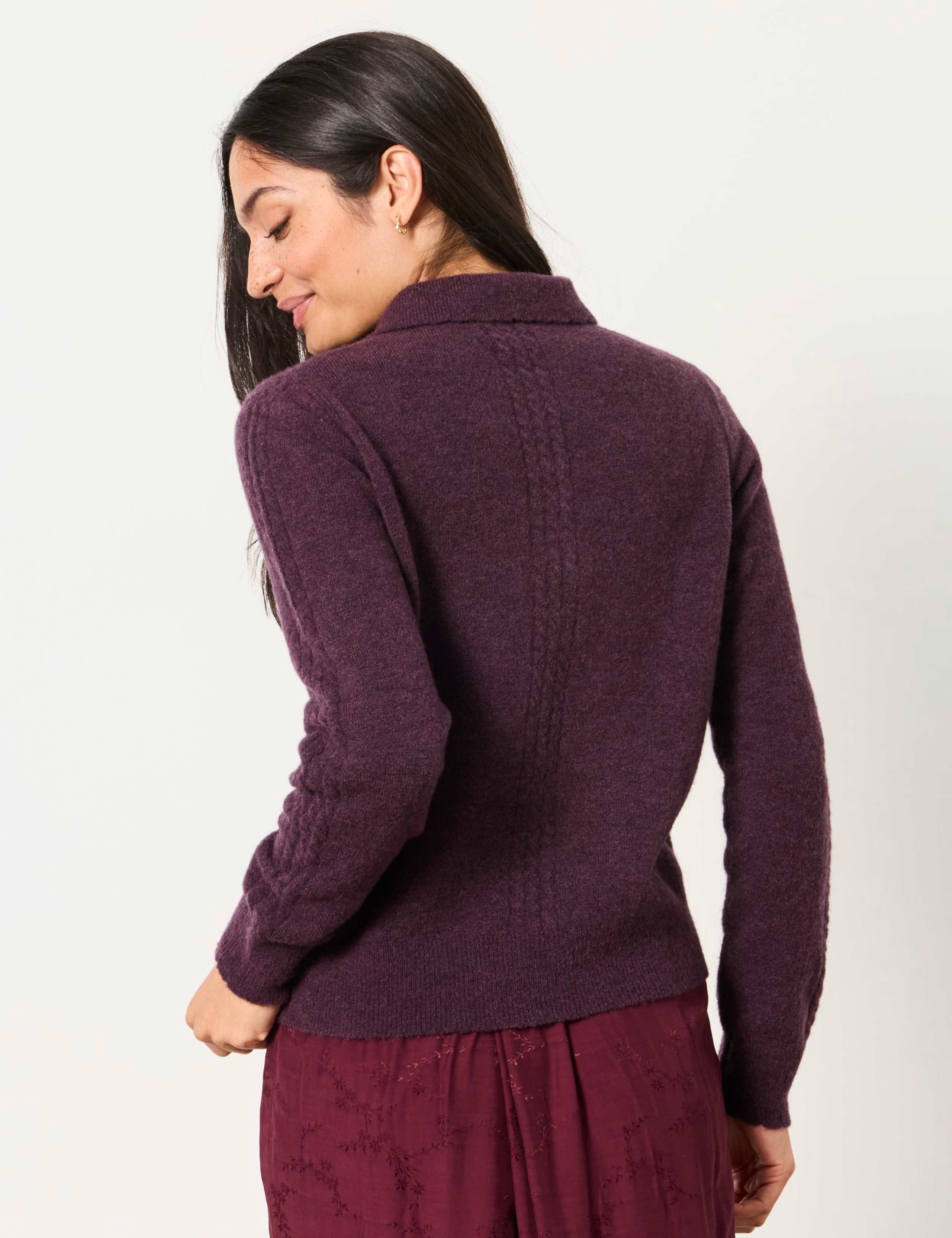 Wool Blend Collared Polo Jumper with Alpaca 5 of 6