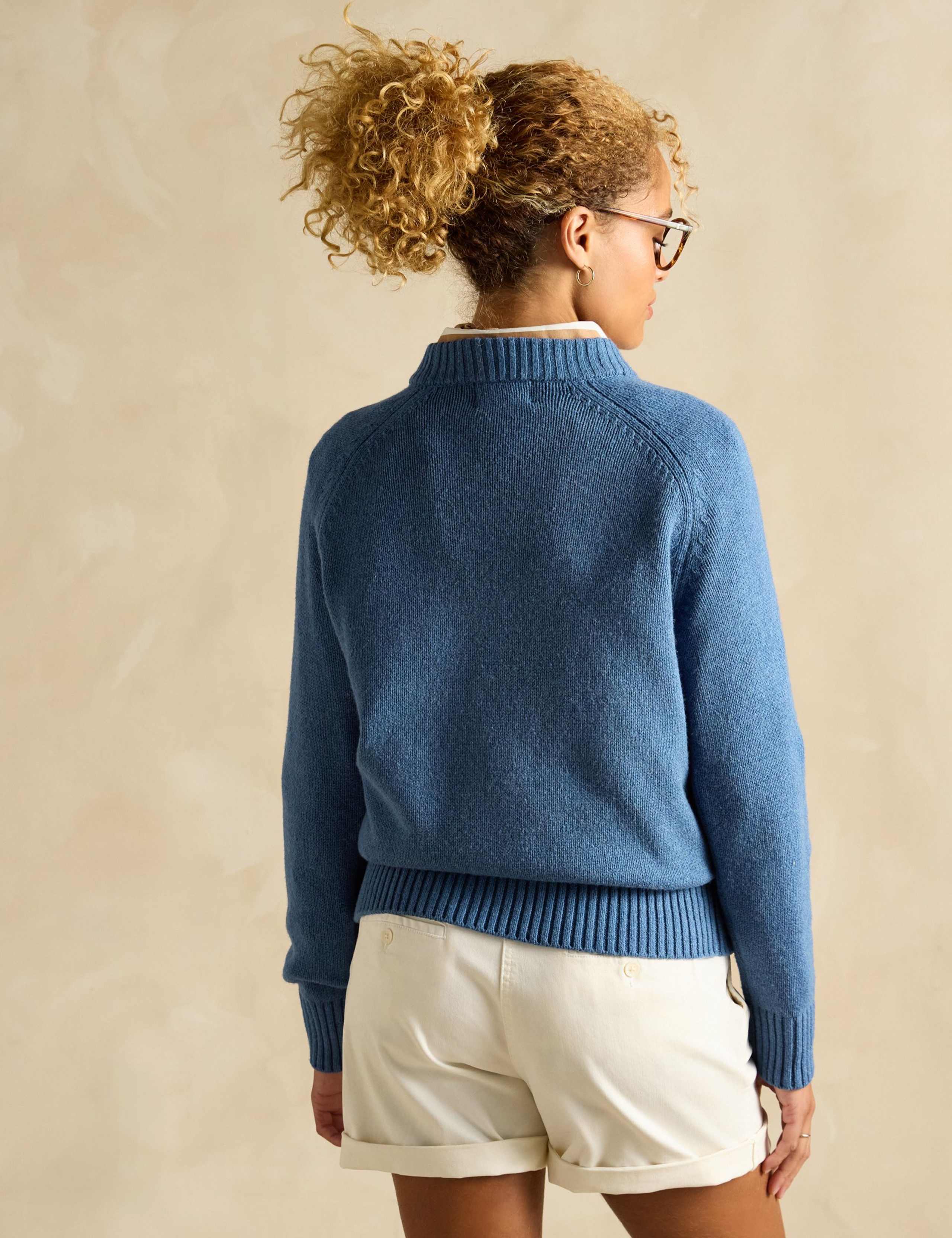 Cotton Rich Embroidered Fox Jumper with Wool 4 of 6