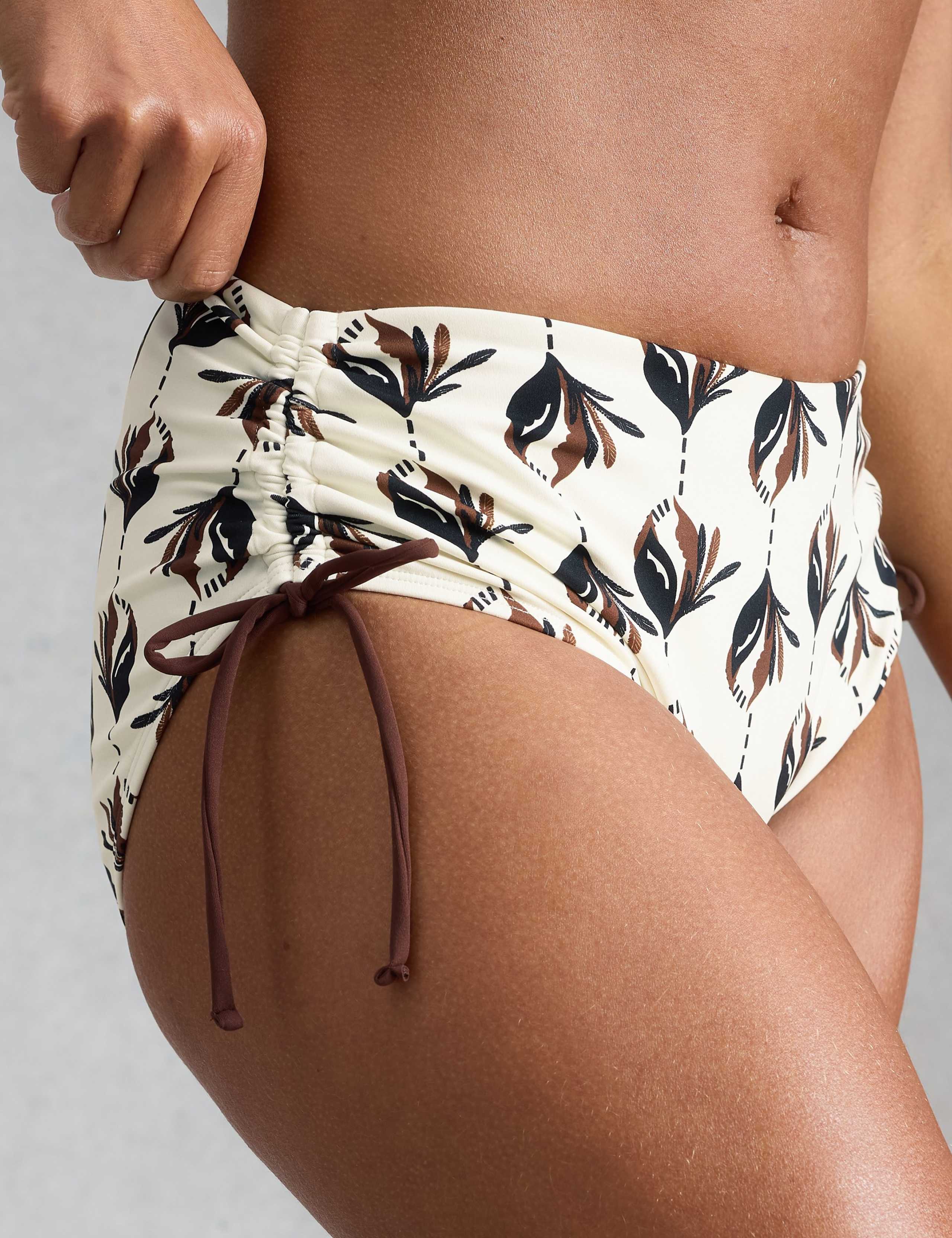 Printed High Waisted Bikini Bottoms 4 of 6