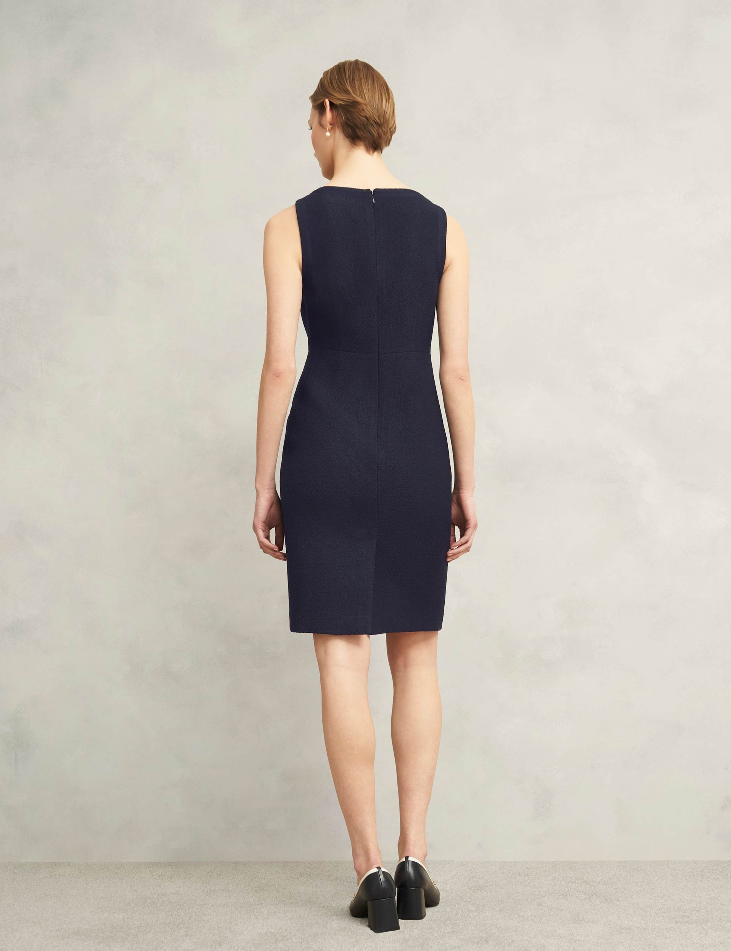 Tweed Slash Neck Mini Shift Dress 5 of 7