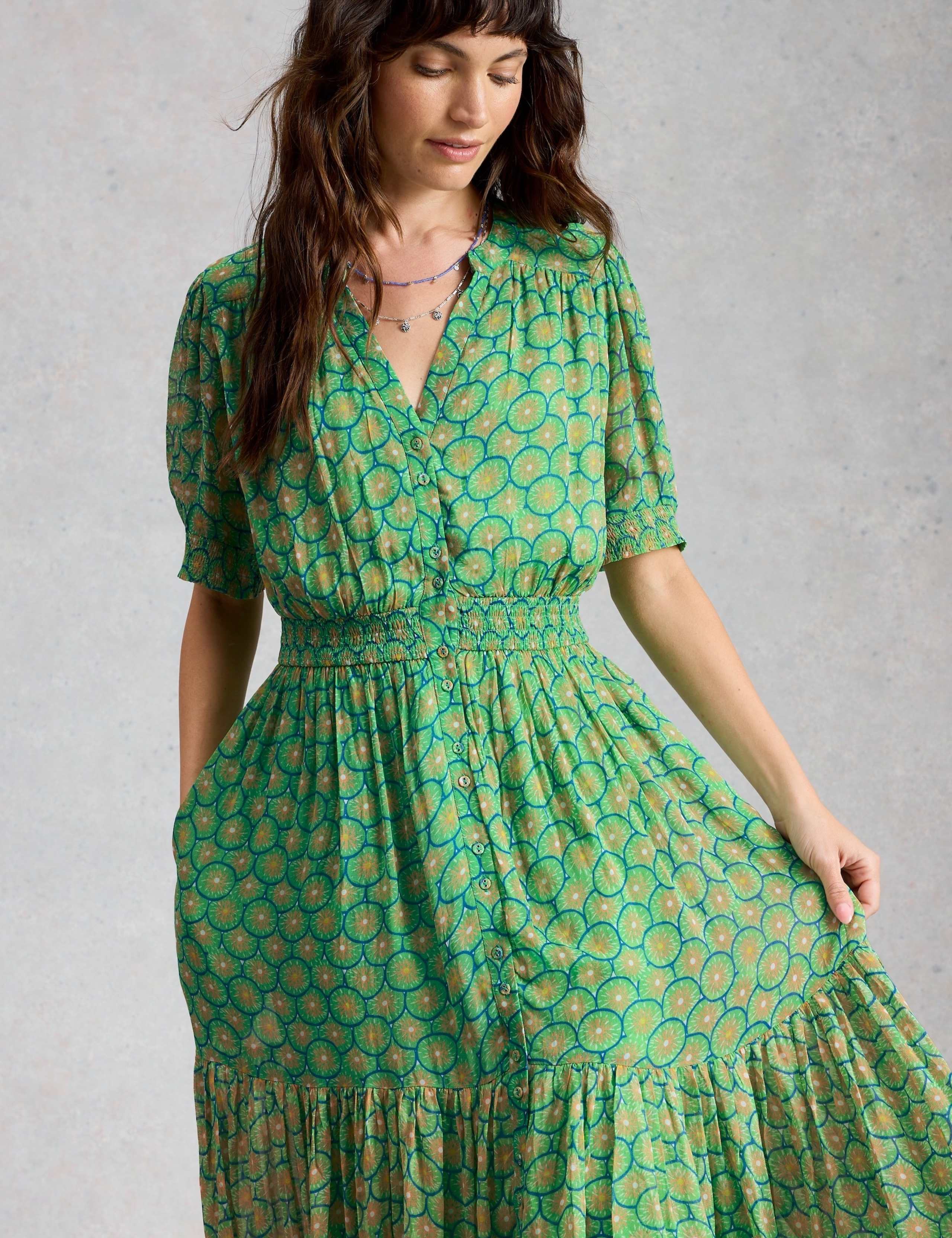 Floral Notch Neck Midaxi Tiered Dress 1 of 6