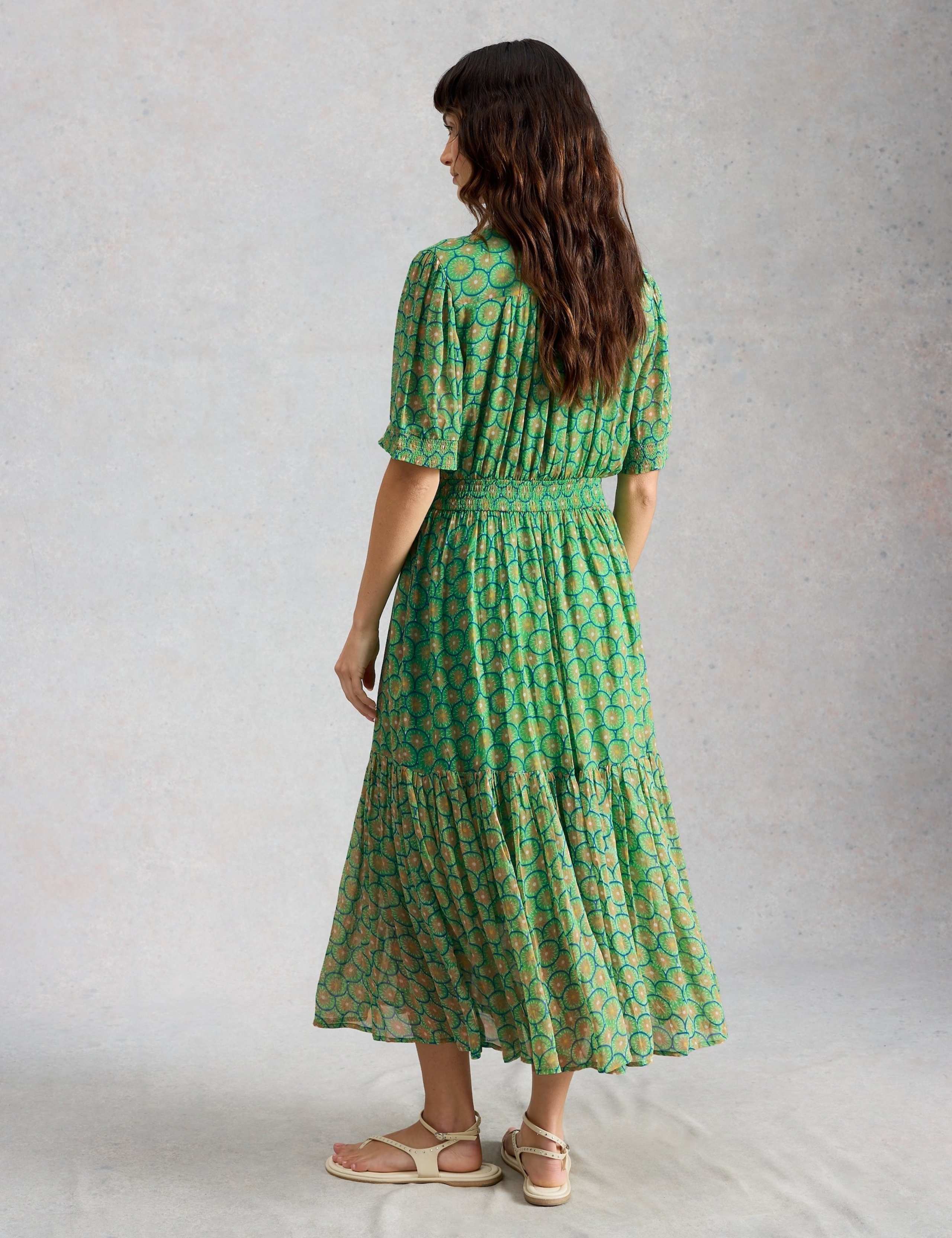 Floral Notch Neck Midaxi Tiered Dress 5 of 6