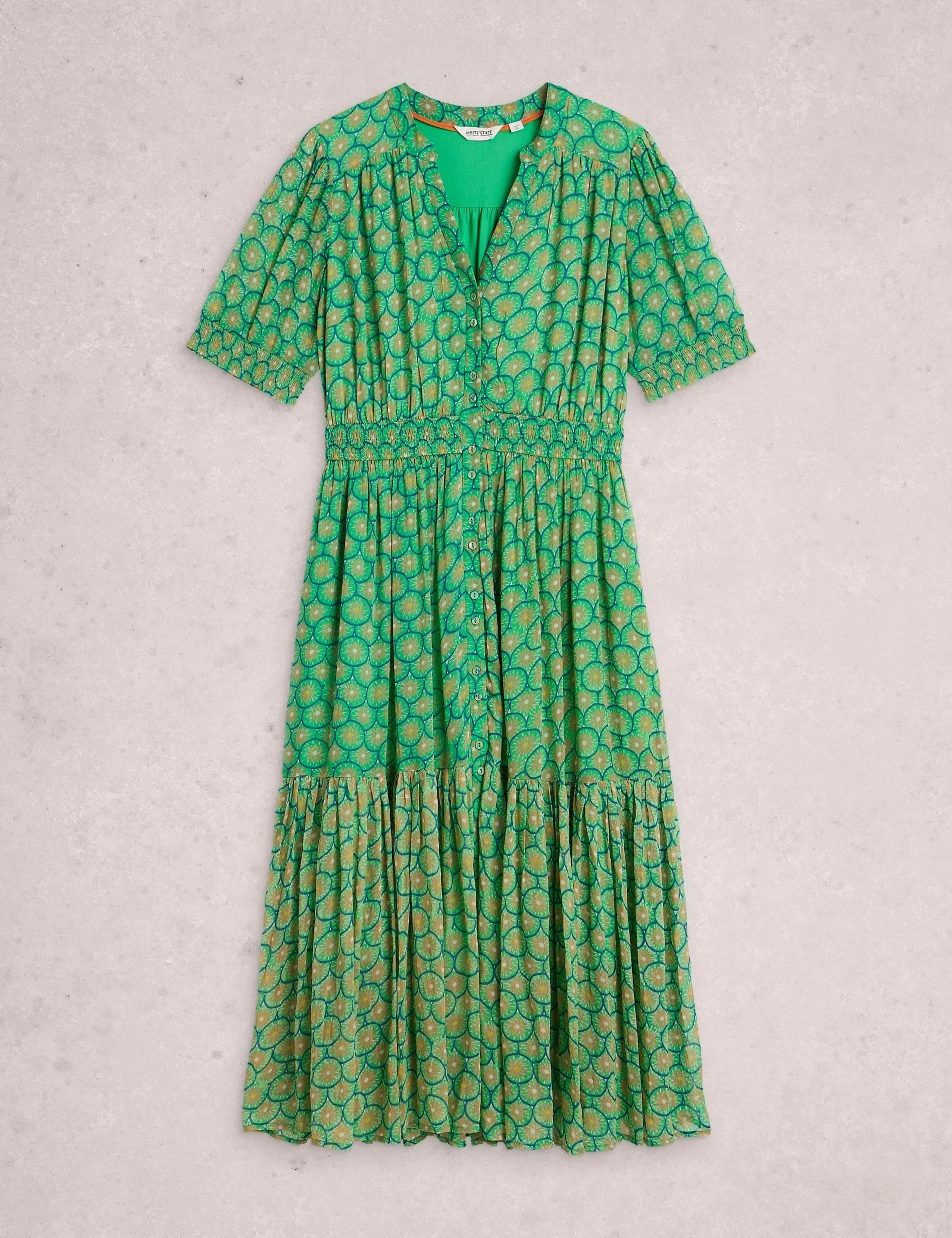 Floral Notch Neck Midaxi Tiered Dress 2 of 6