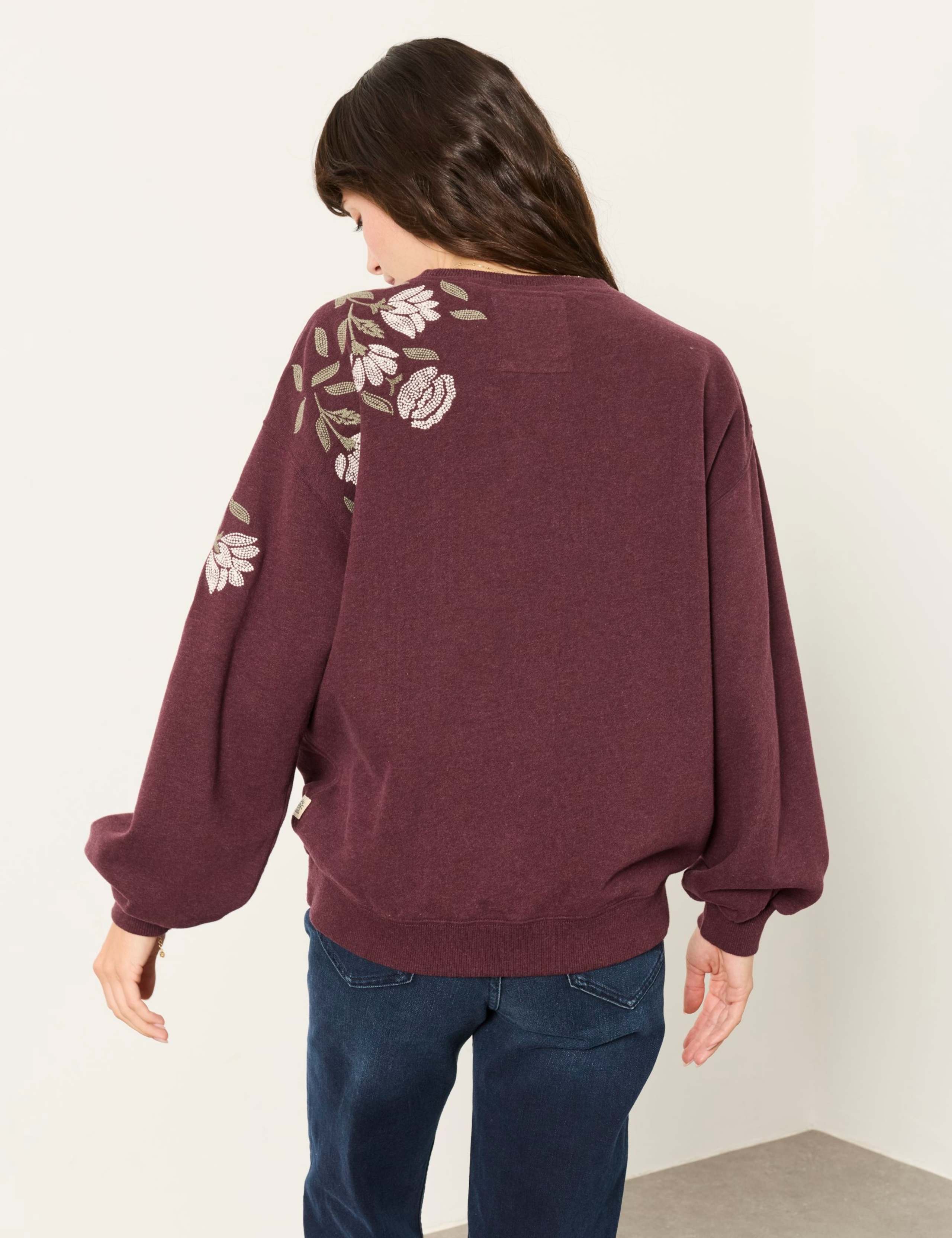 Pure Cotton Flower Embroidered Sweatshirt 5 of 5