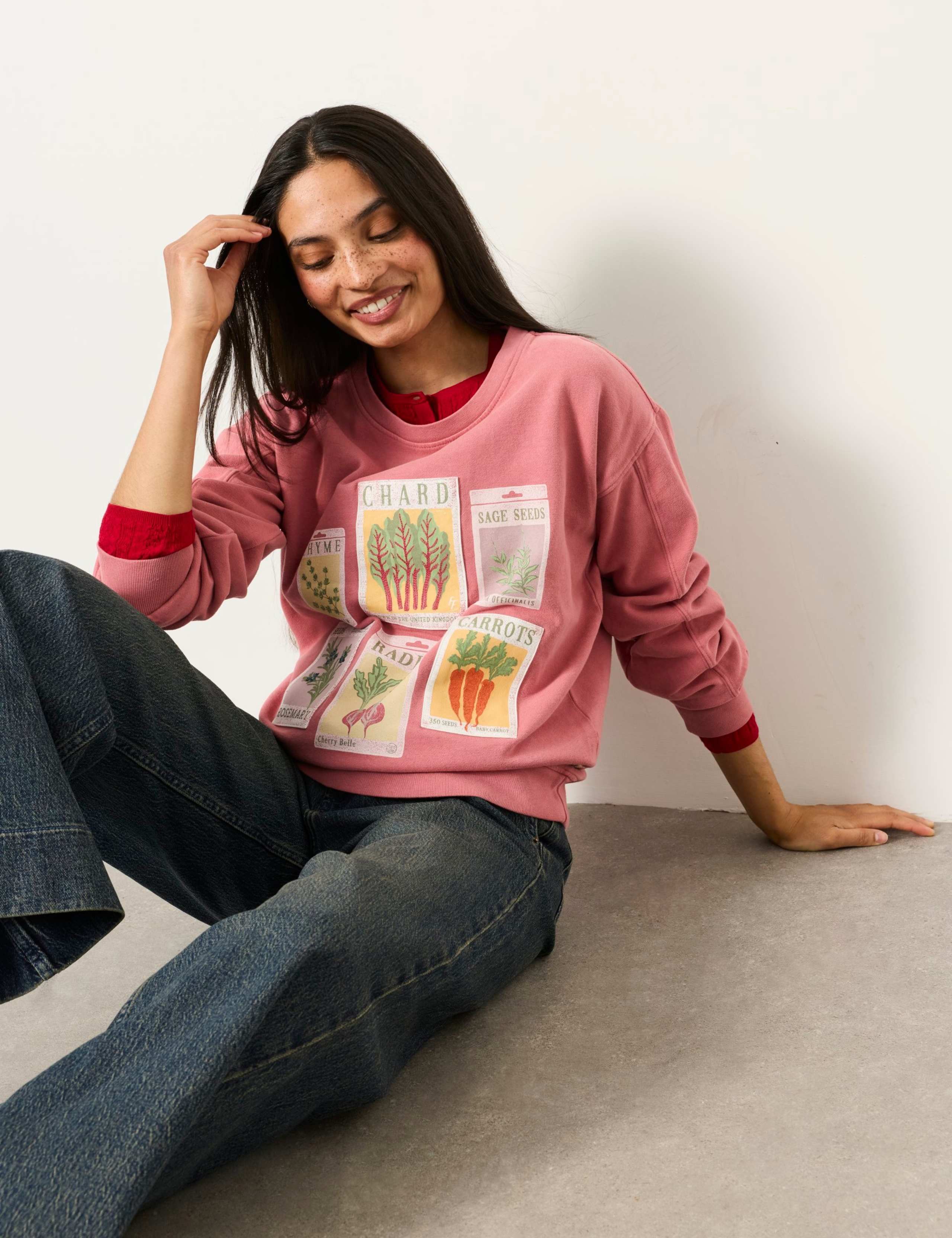 Pure Cotton Graphic Sweatshirt 3 of 6