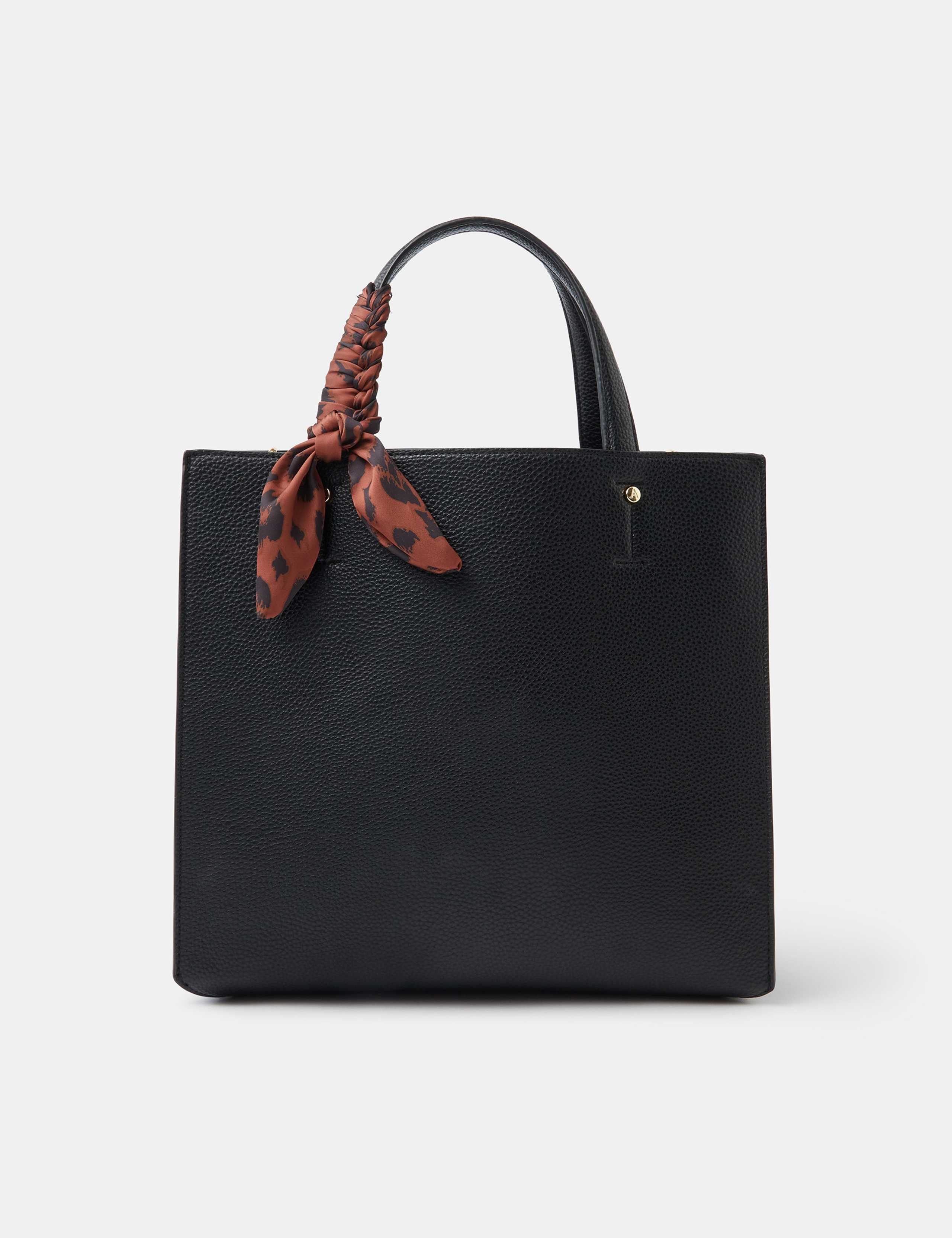 Leopard Print Scarf Handle Handbag 4 of 5