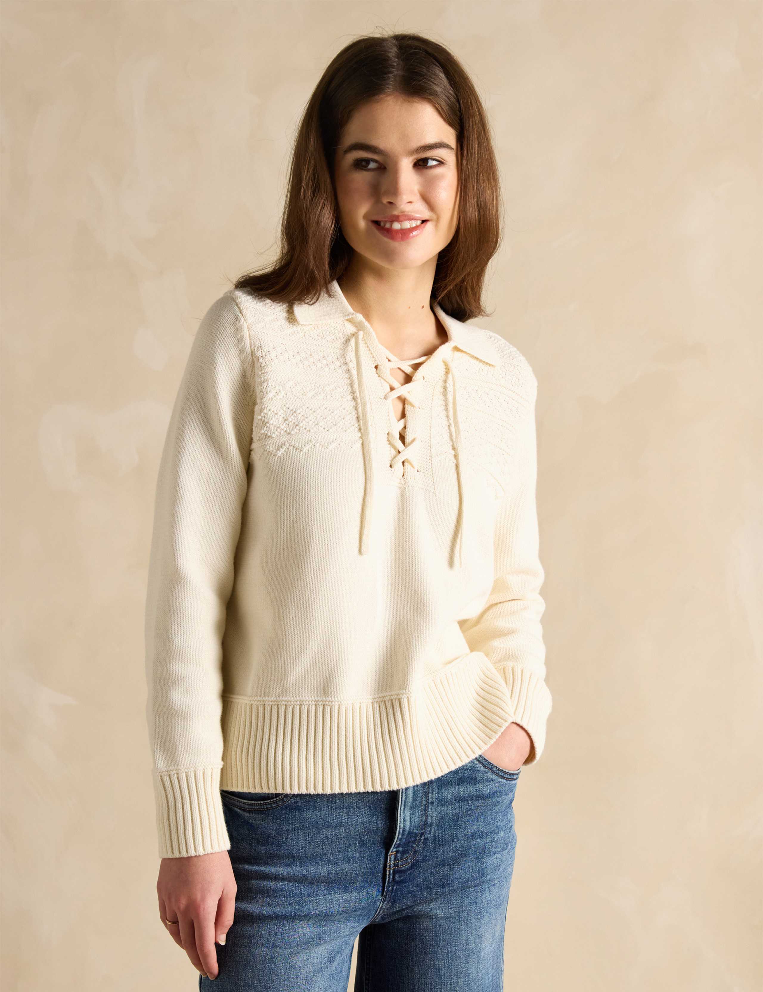 Pure Cotton Collared Jumper 1 of 6
