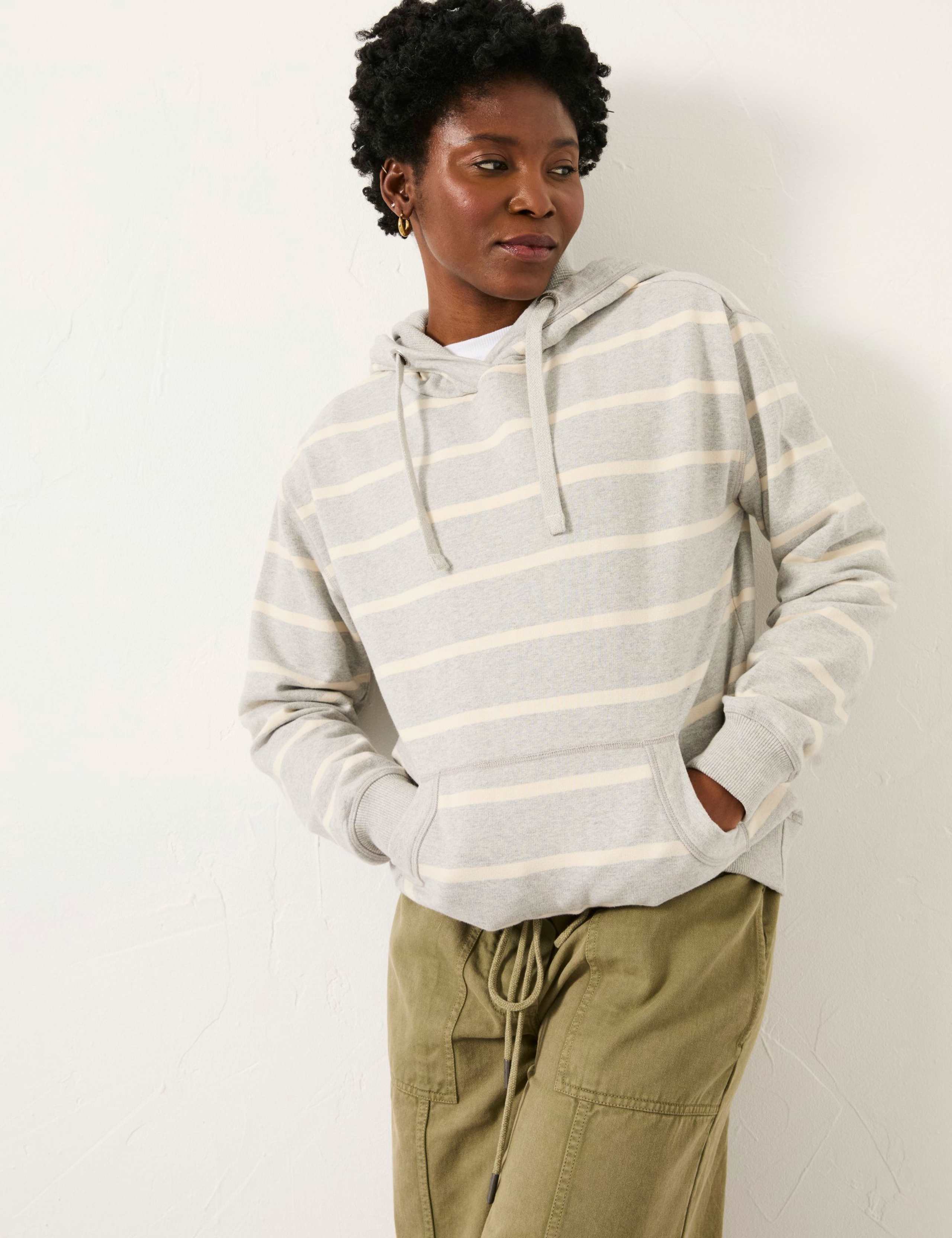Pure Cotton Striped Hoodie 3 of 6
