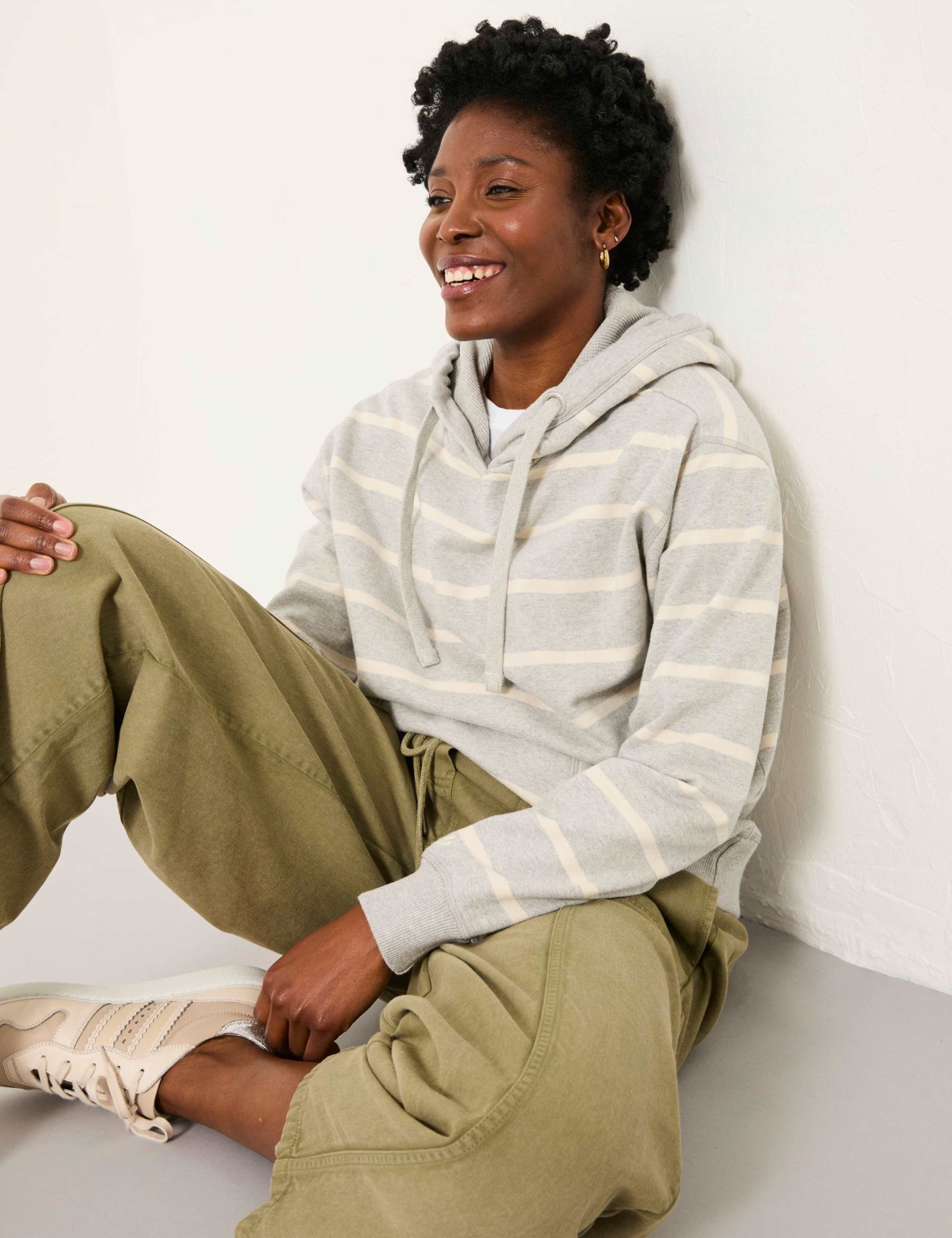 Pure Cotton Striped Hoodie 4 of 6