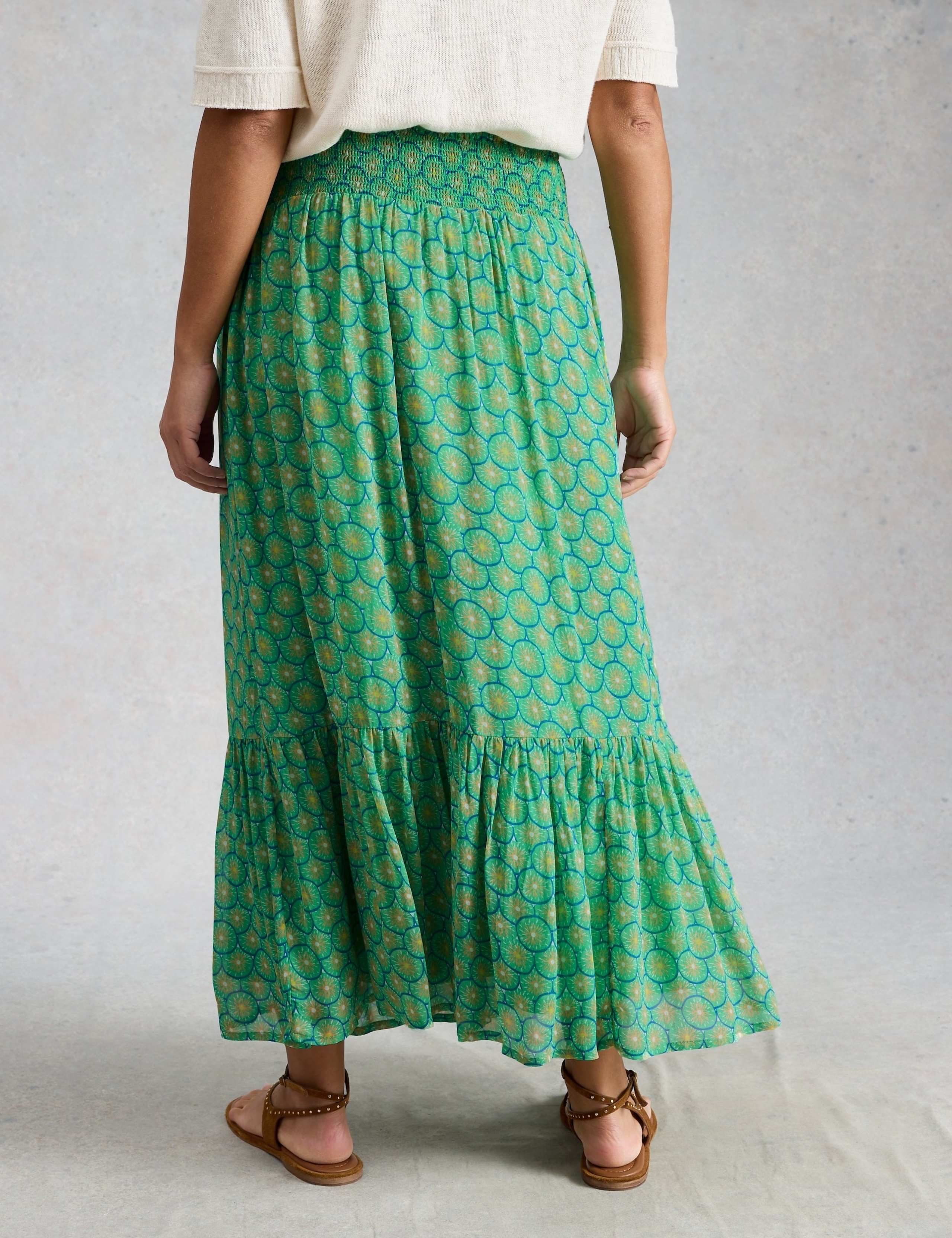 Printed Midaxi Tiered Skirt 4 of 6