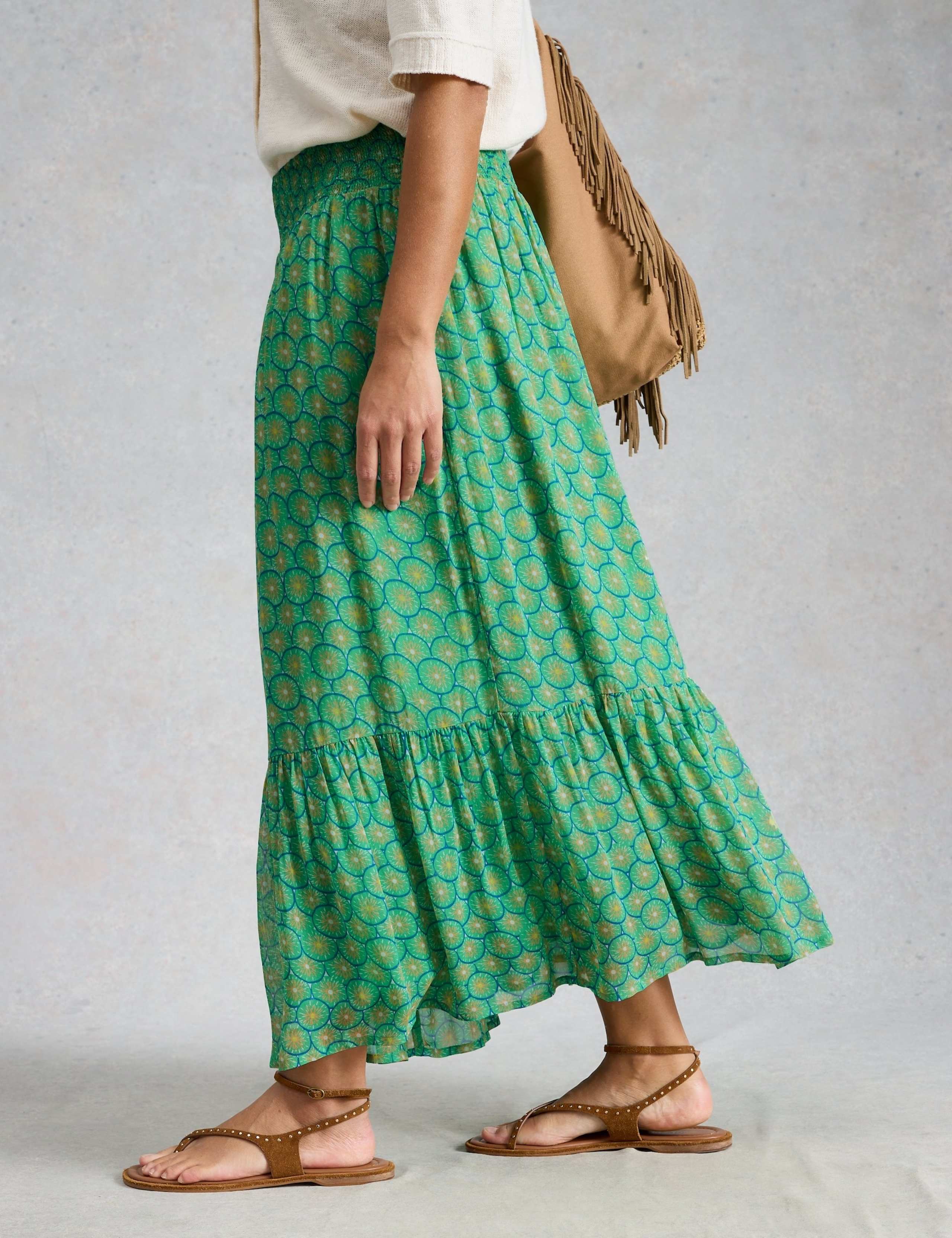 Printed Midaxi Tiered Skirt 5 of 6