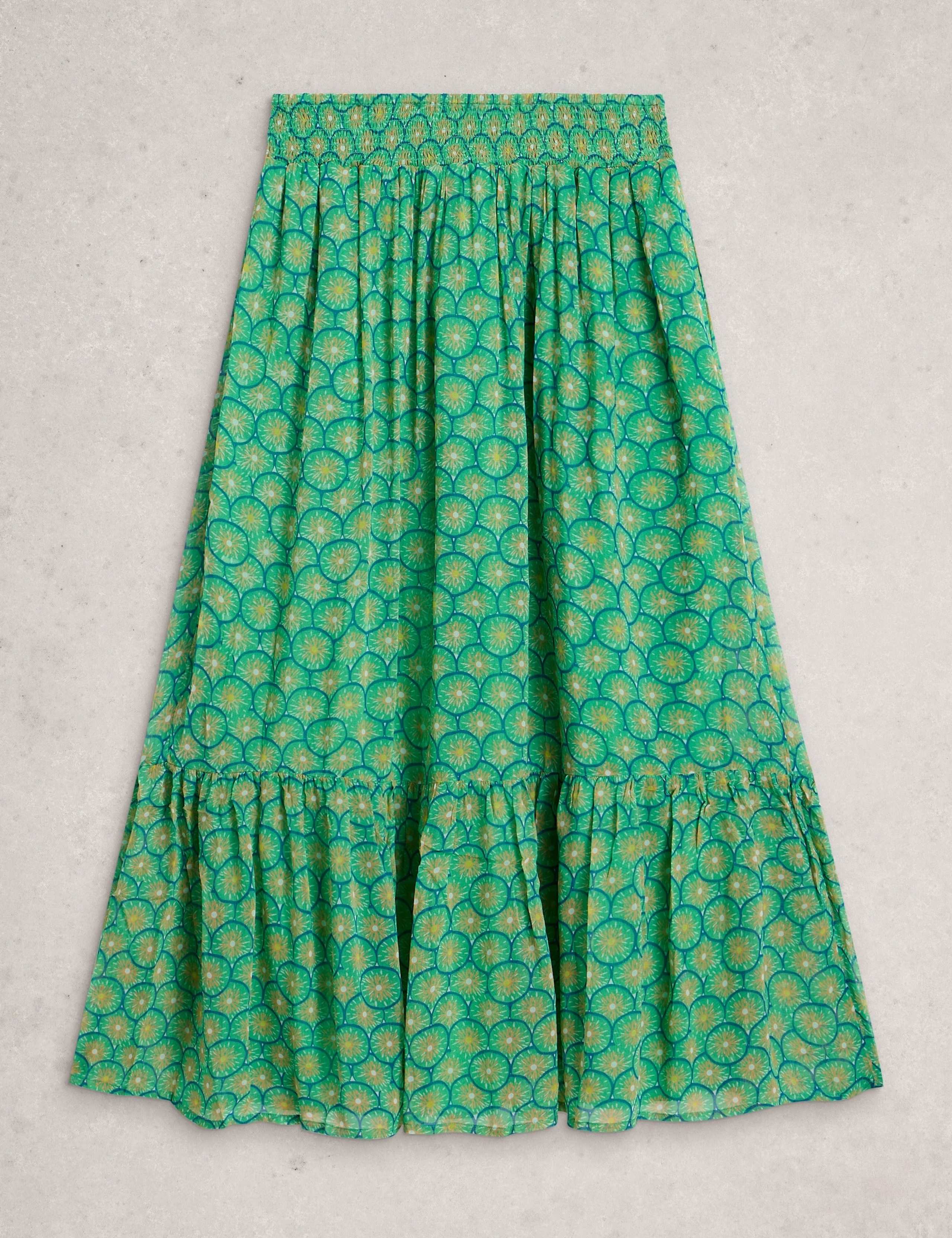 Printed Midaxi Tiered Skirt 2 of 6