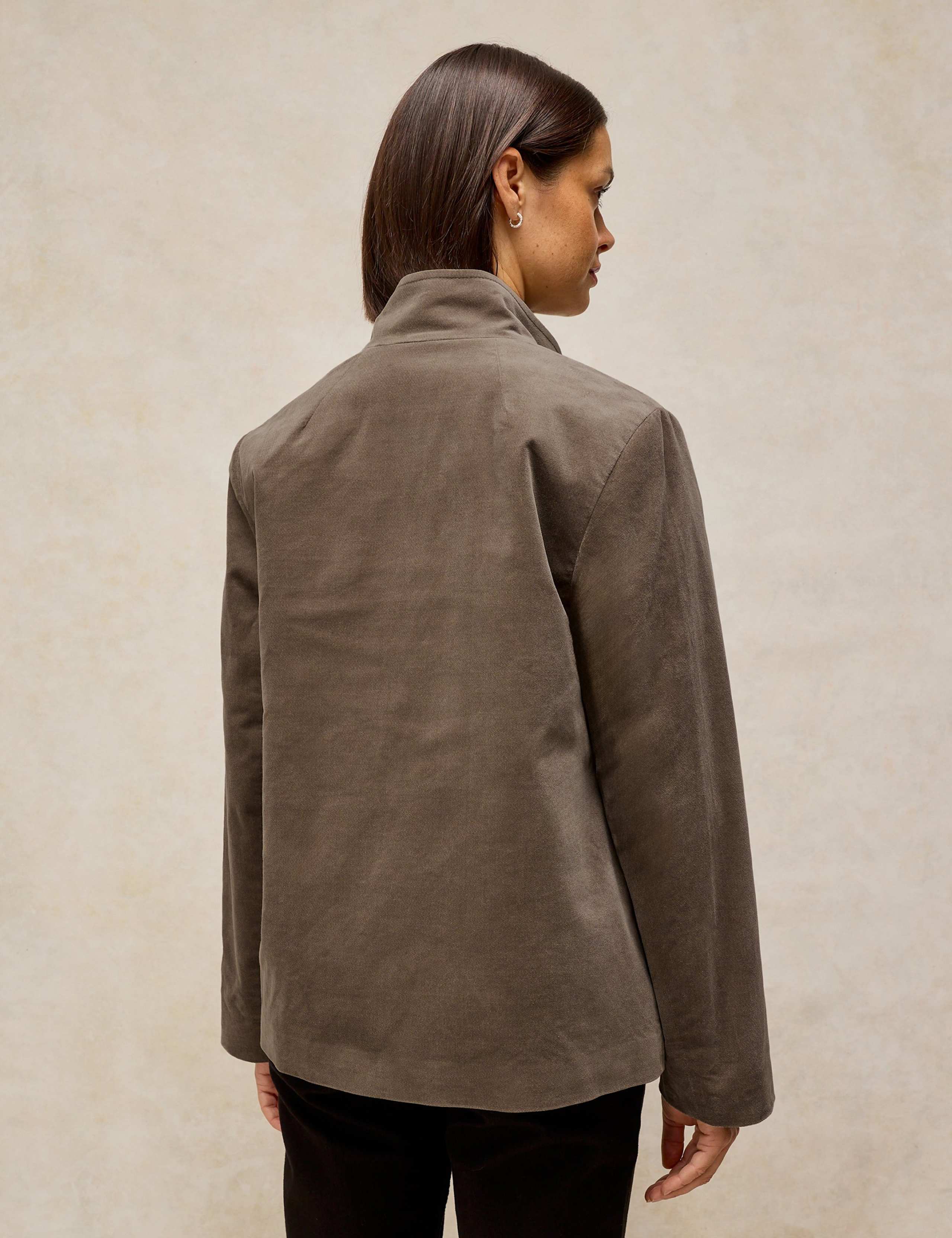 Velvet Funnel Neck Jacket 3 of 6