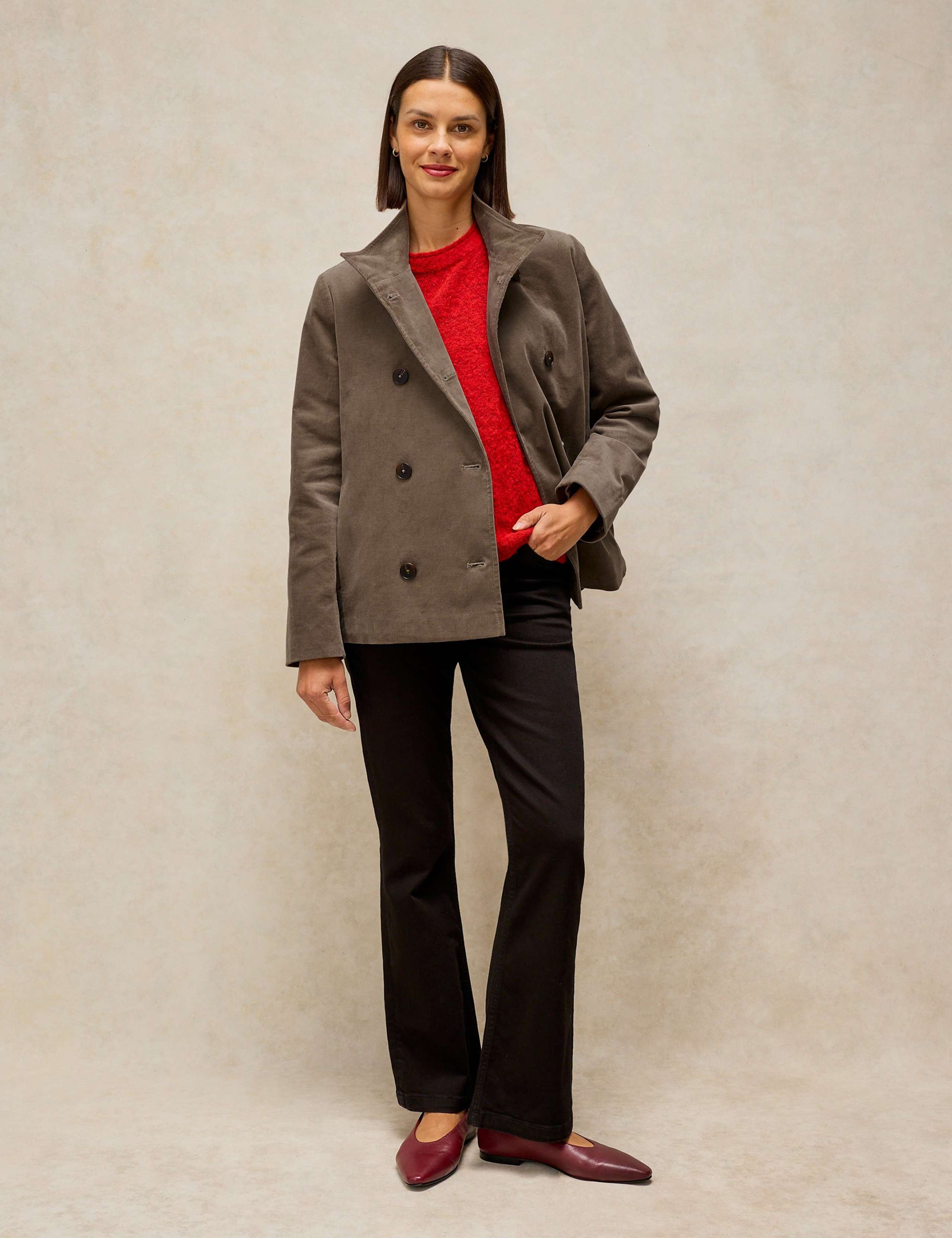Velvet Funnel Neck Jacket 4 of 6