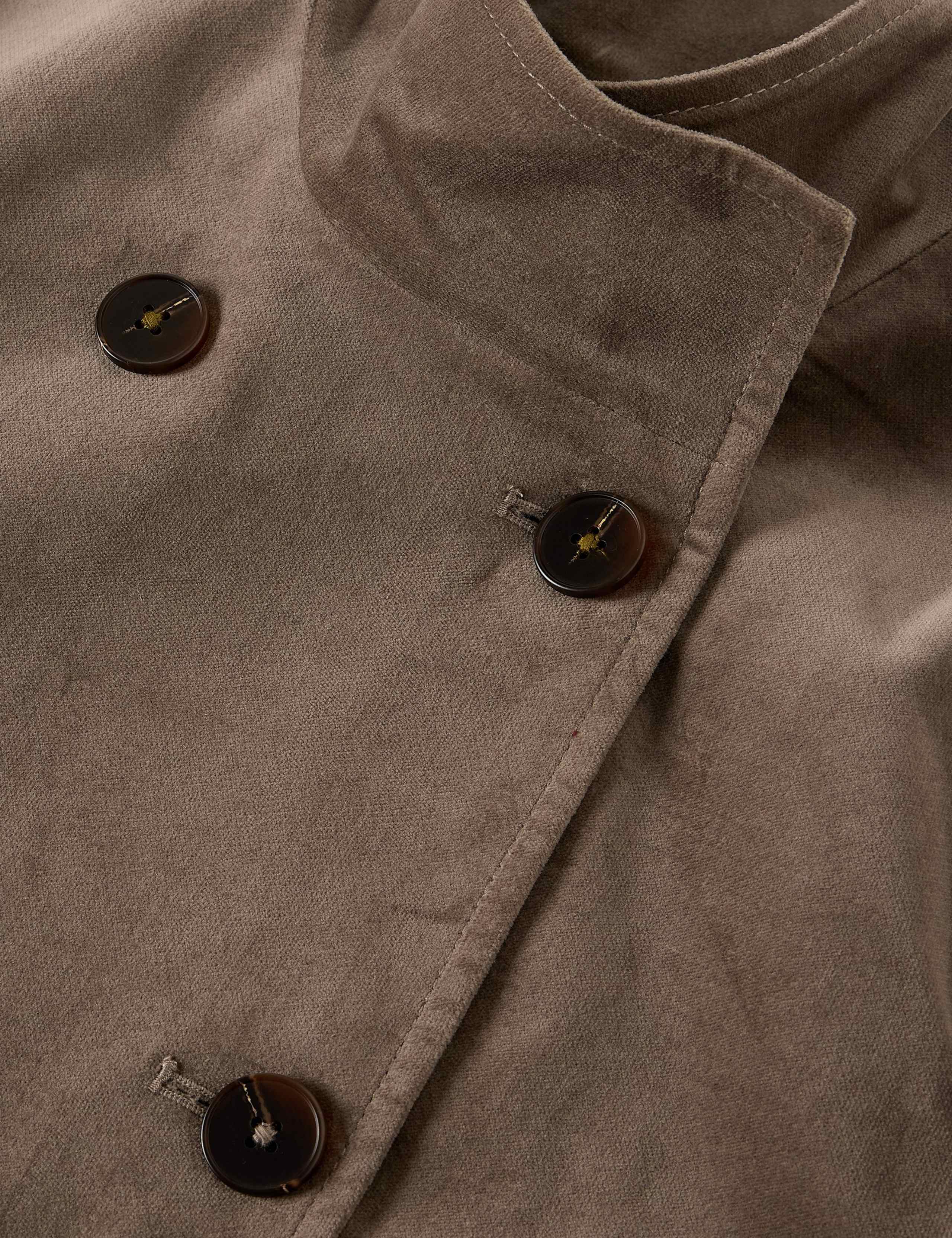 Velvet Funnel Neck Jacket 6 of 6