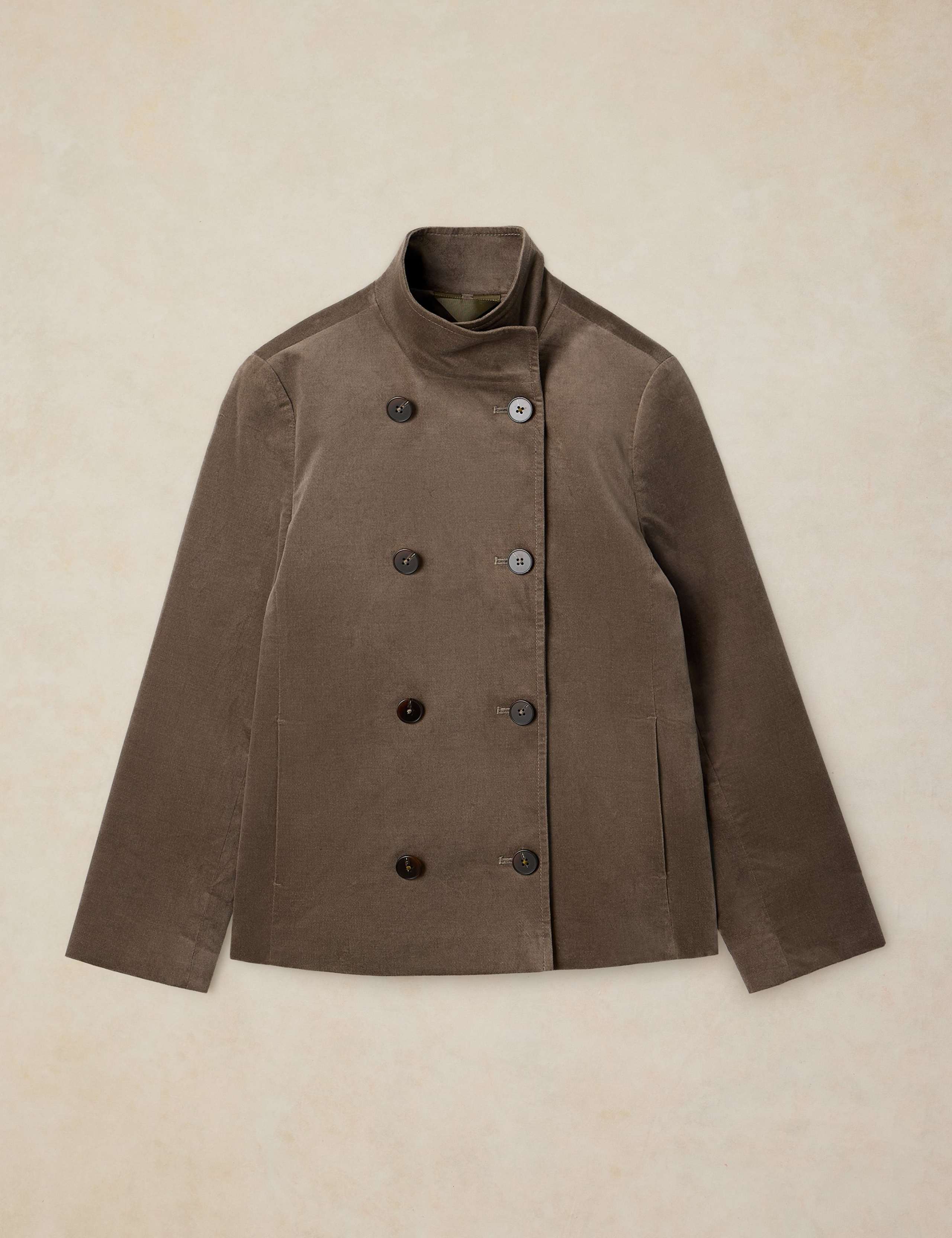 Velvet Funnel Neck Jacket 2 of 6