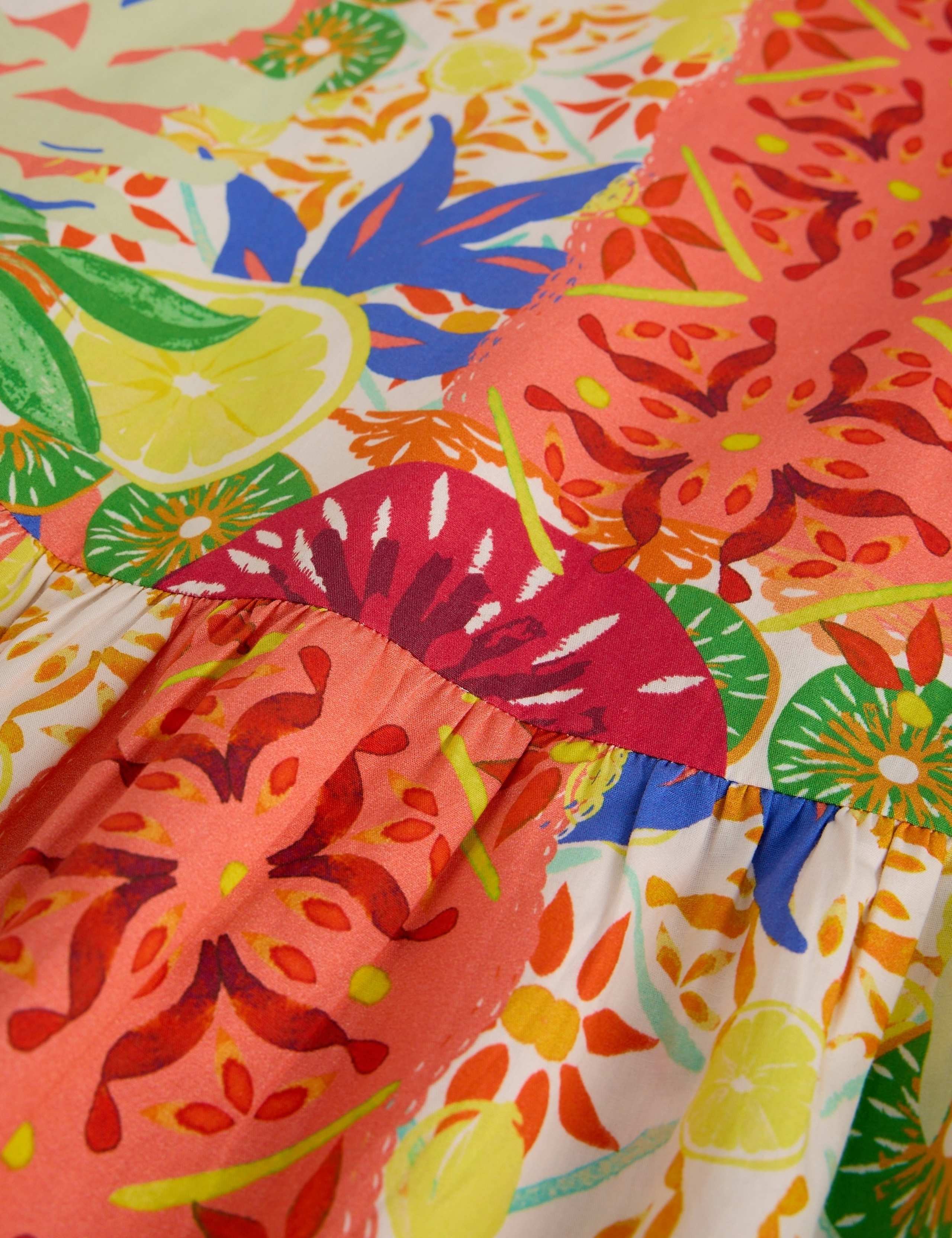 Pure Cotton Printed V-Neck Tiered Dress 5 of 5