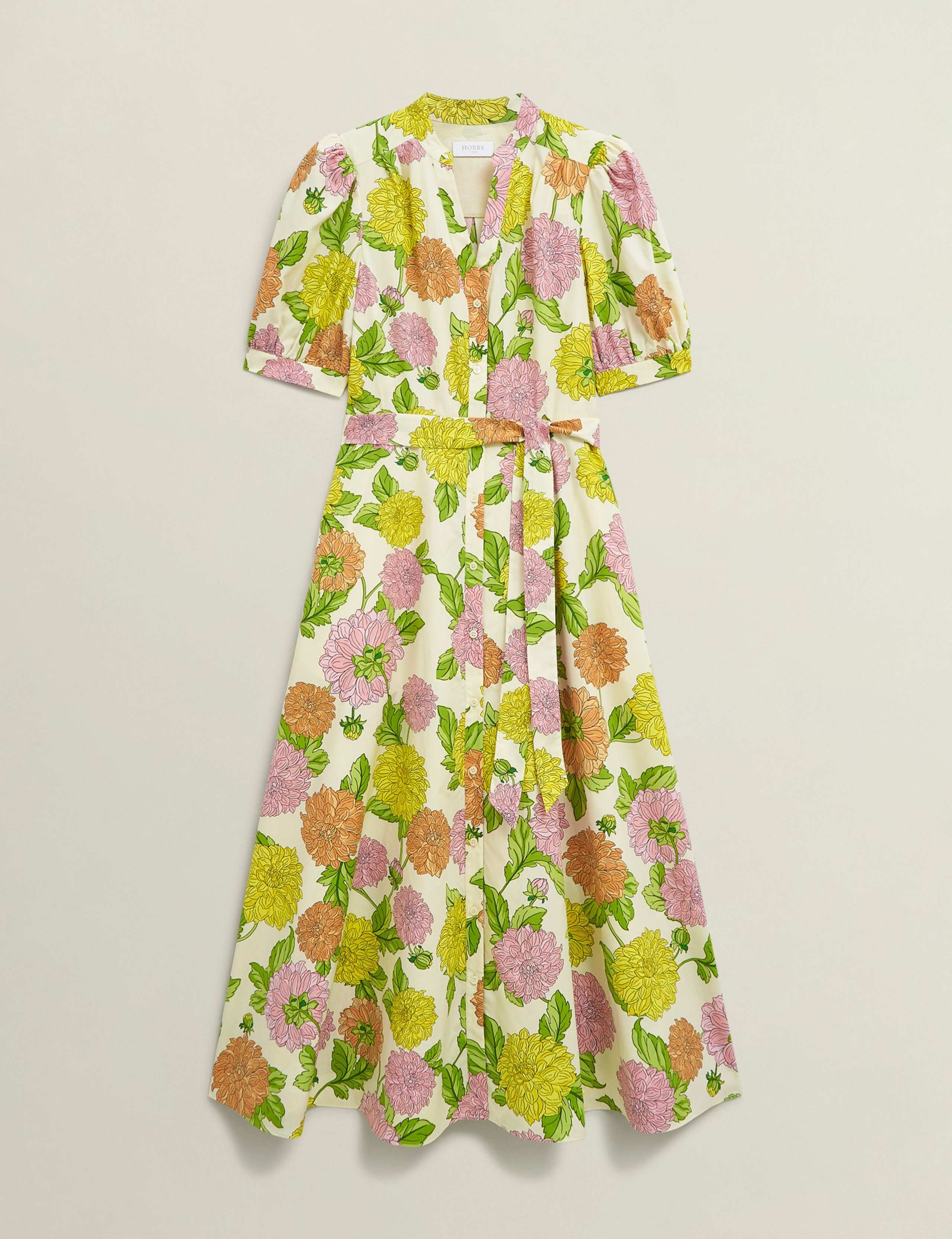 Pure Cotton Floral Notch Neck Skater Dress 2 of 7