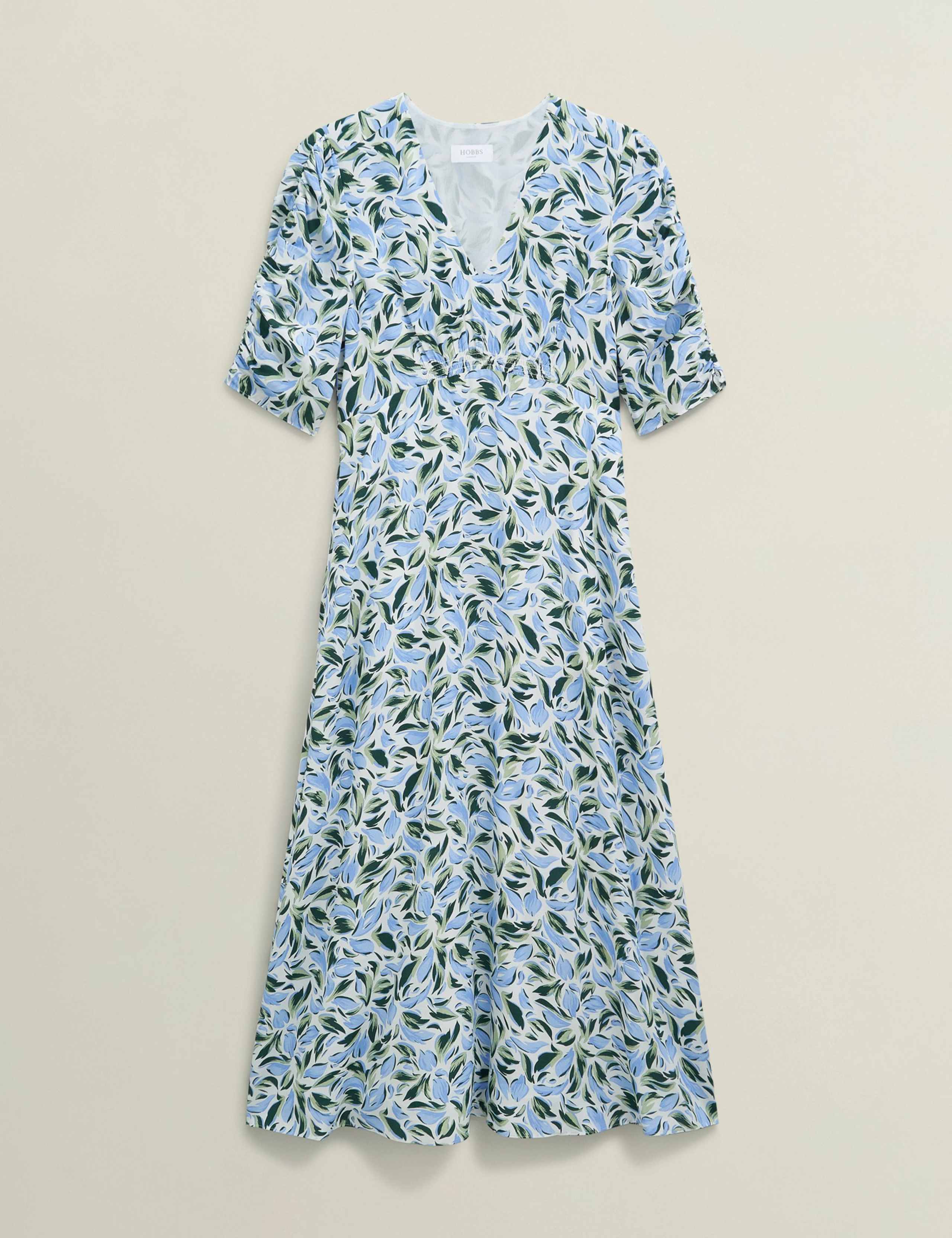 Floral V-Neck Midi Tea Dress 2 of 7