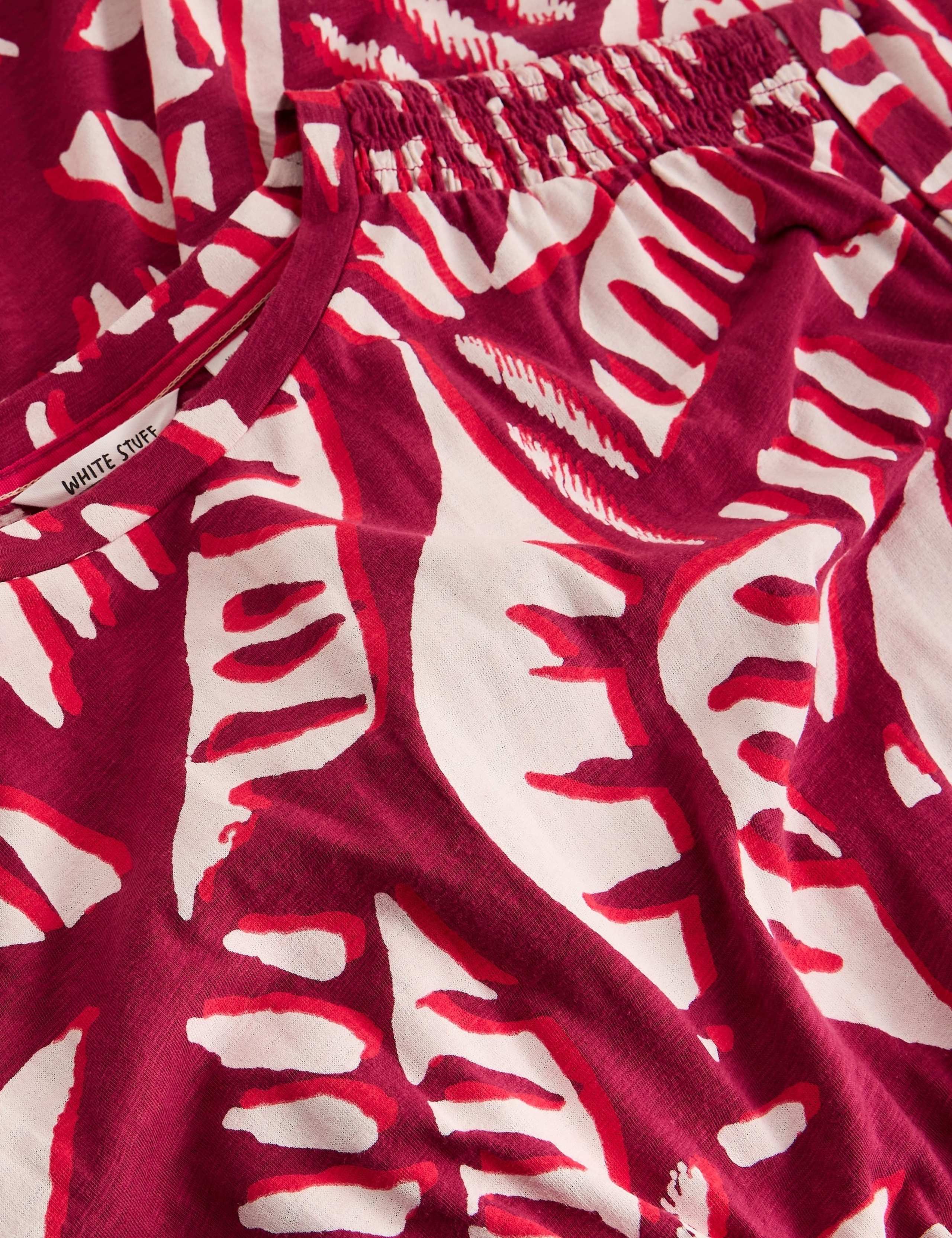 Jersey Printed Midi Waisted Dress 6 of 6
