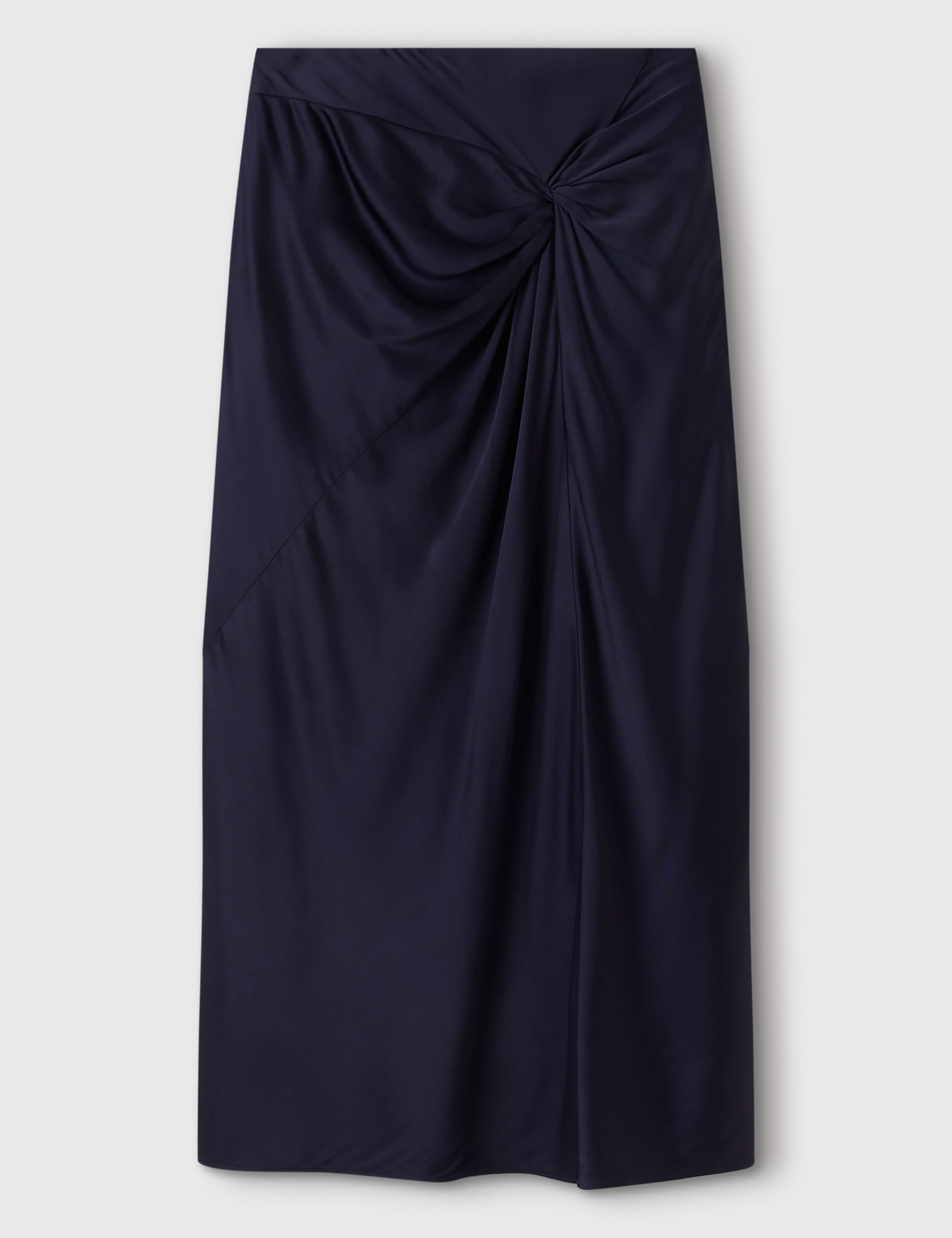 Satin Midi A-Line Skirt 2 of 6