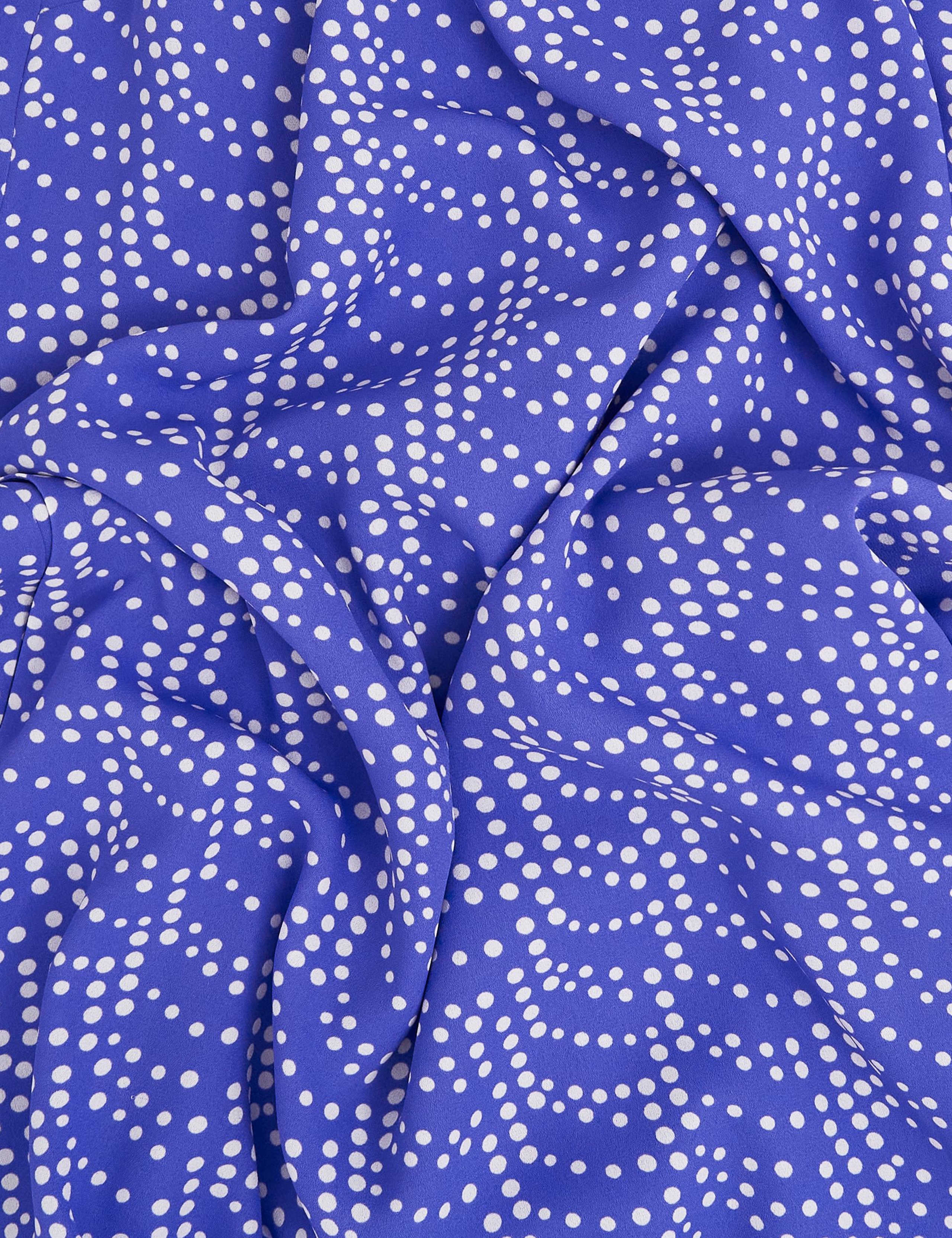 Polka Dot Funnel Neck Midi Shift Dress 6 of 6