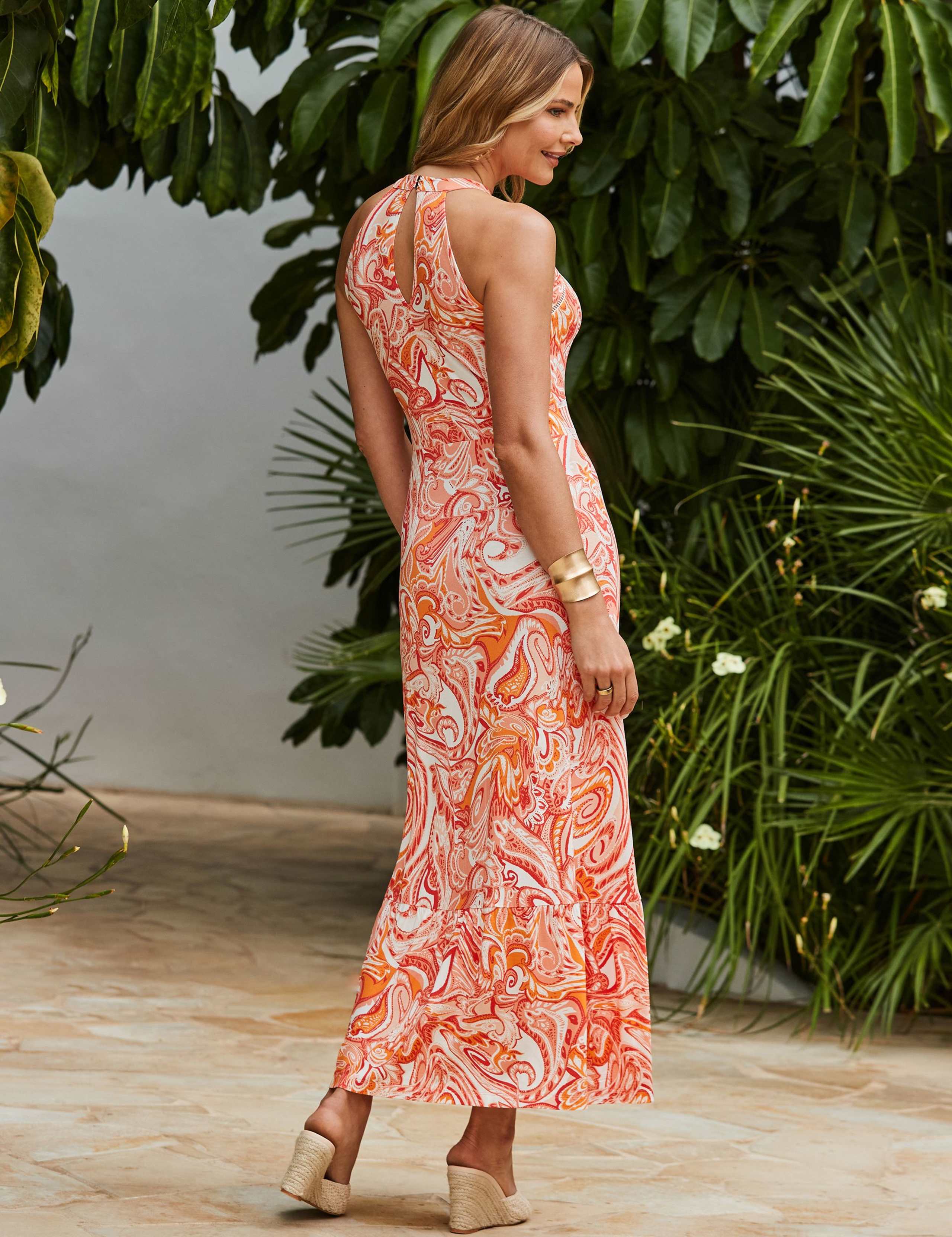 Paisley Halter Neck Midaxi Column Dress 4 of 5