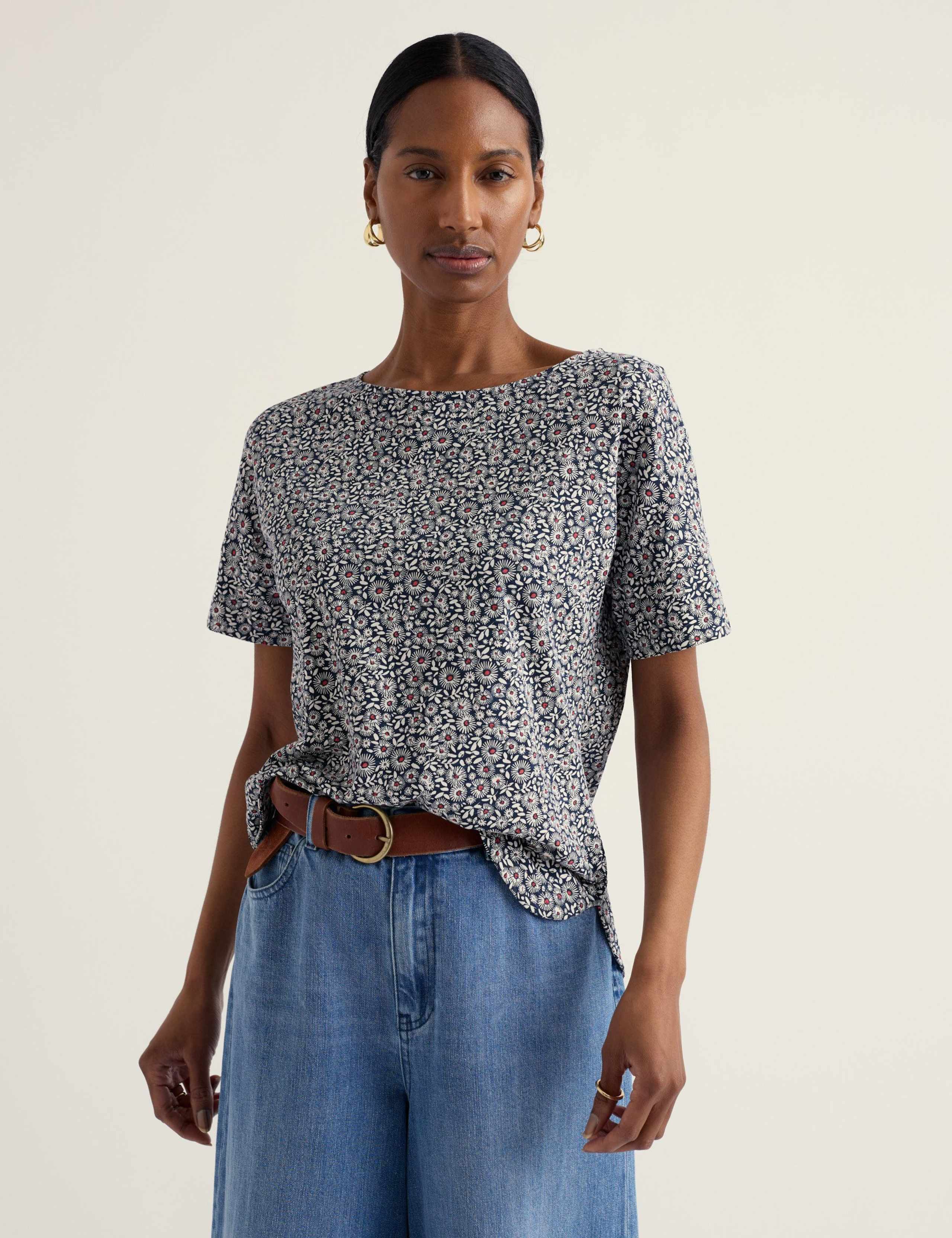 Pure Cotton Floral T-Shirt 3 of 5