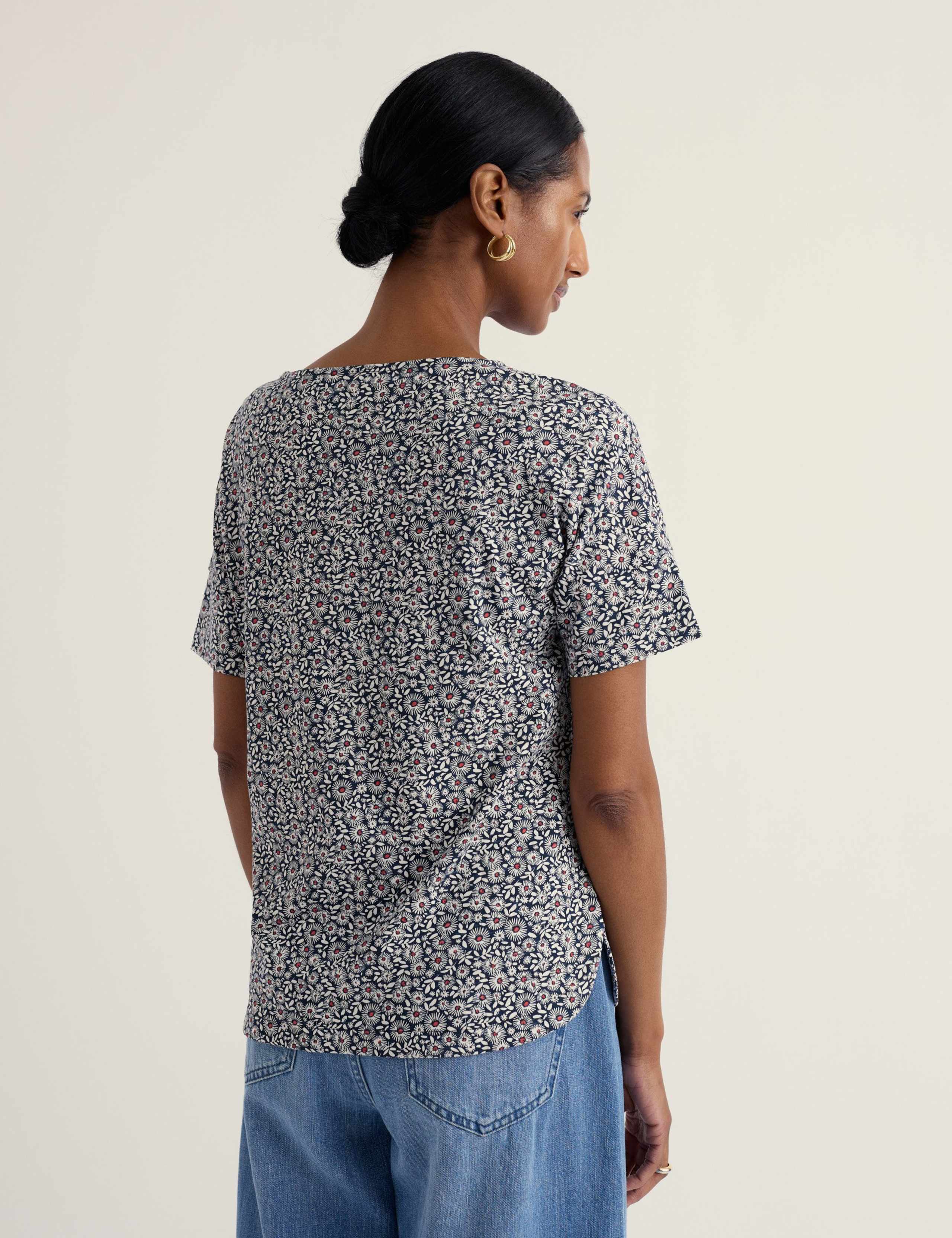 Pure Cotton Floral T-Shirt 4 of 5