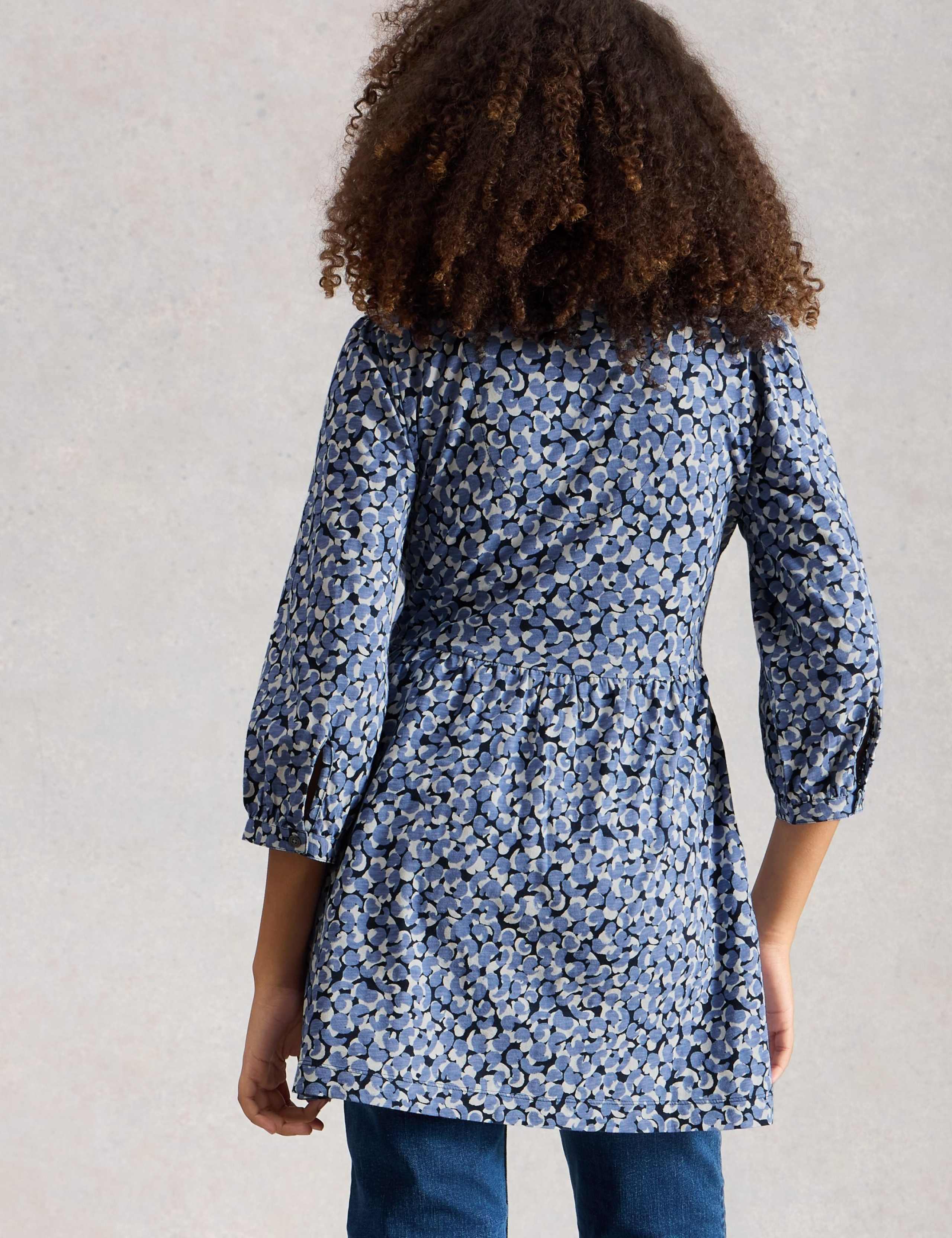 Pure Cotton Printed V-Neck Tunic 4 of 6