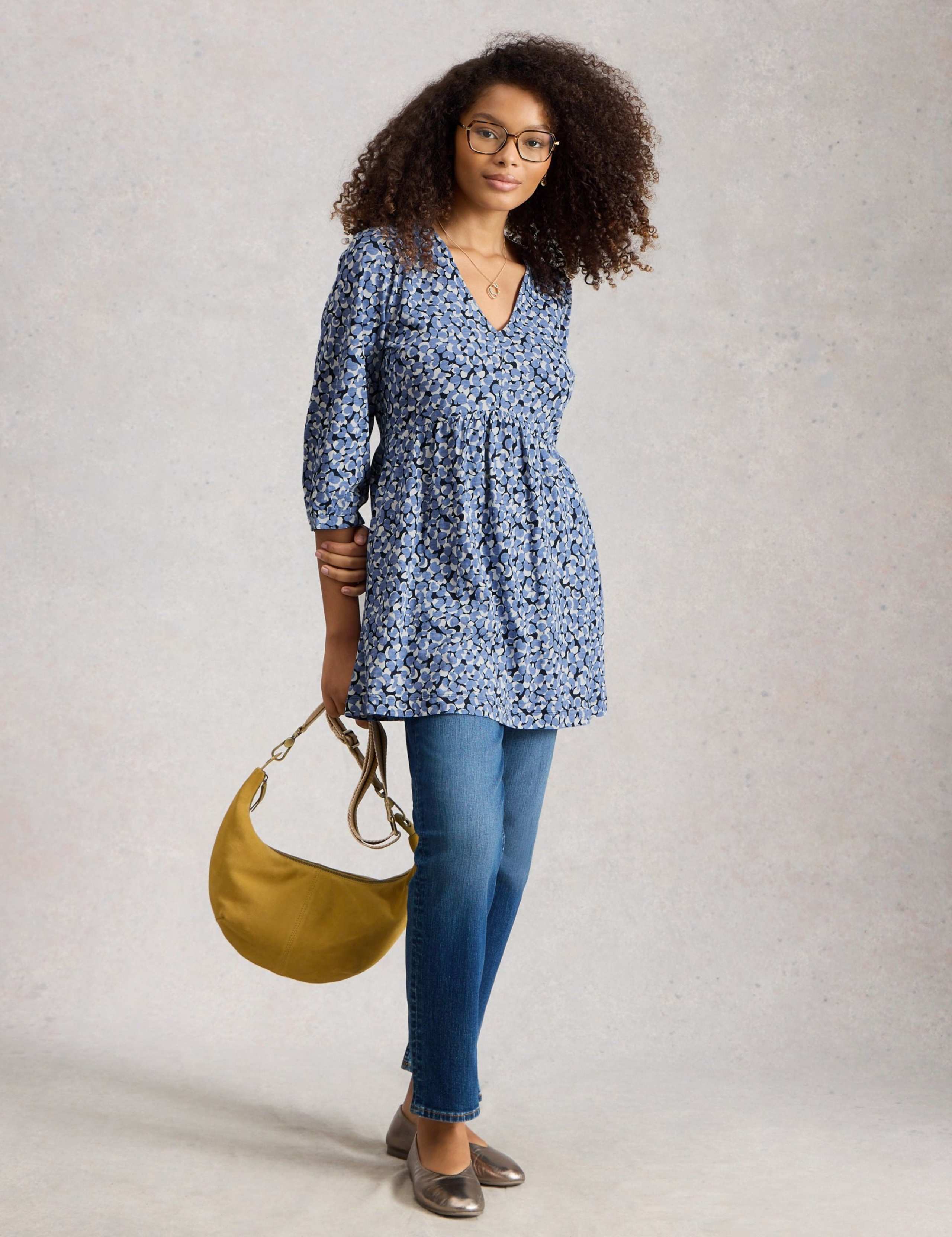 Pure Cotton Printed V-Neck Tunic 5 of 6