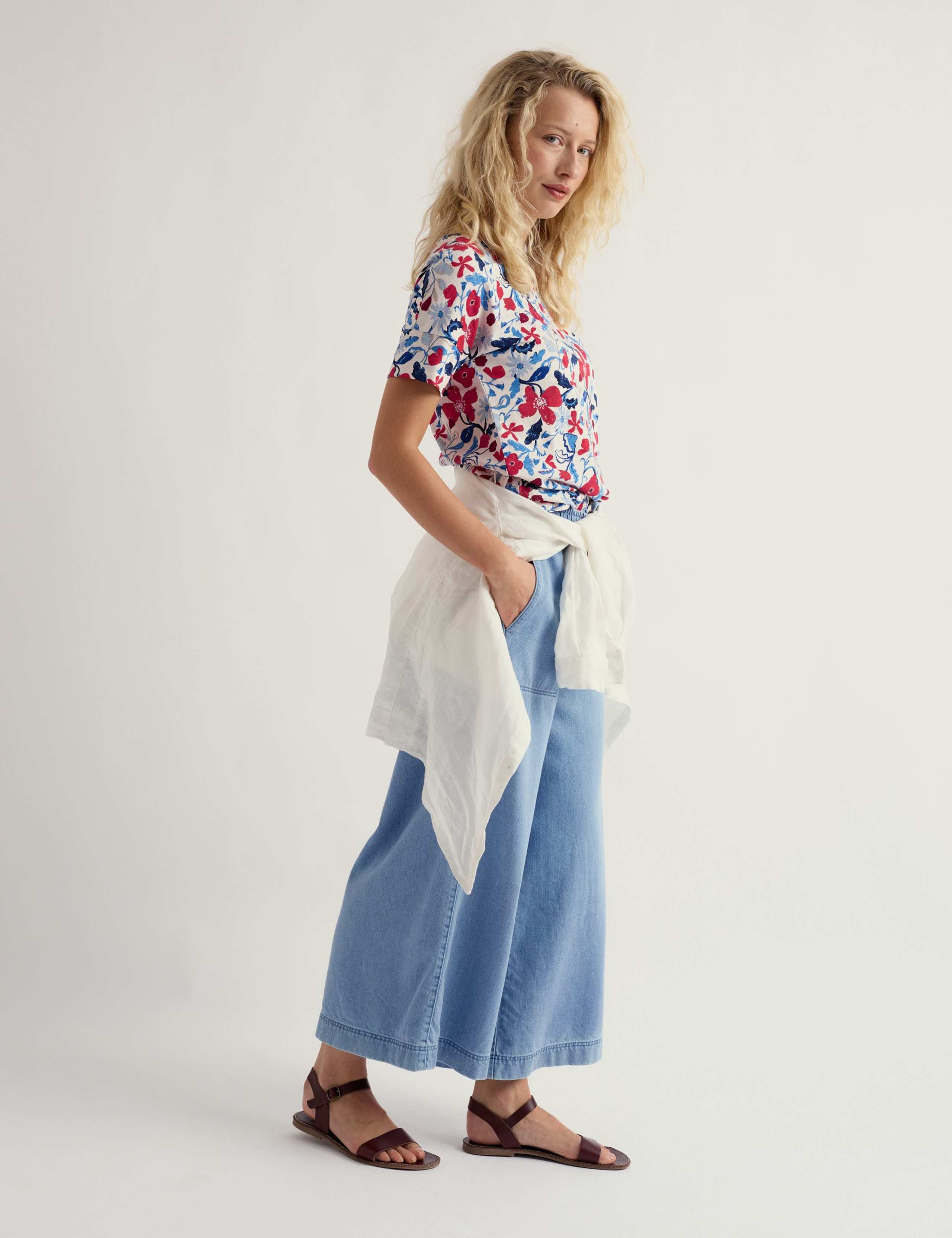 Pure Cotton Floral T-Shirt 3 of 5