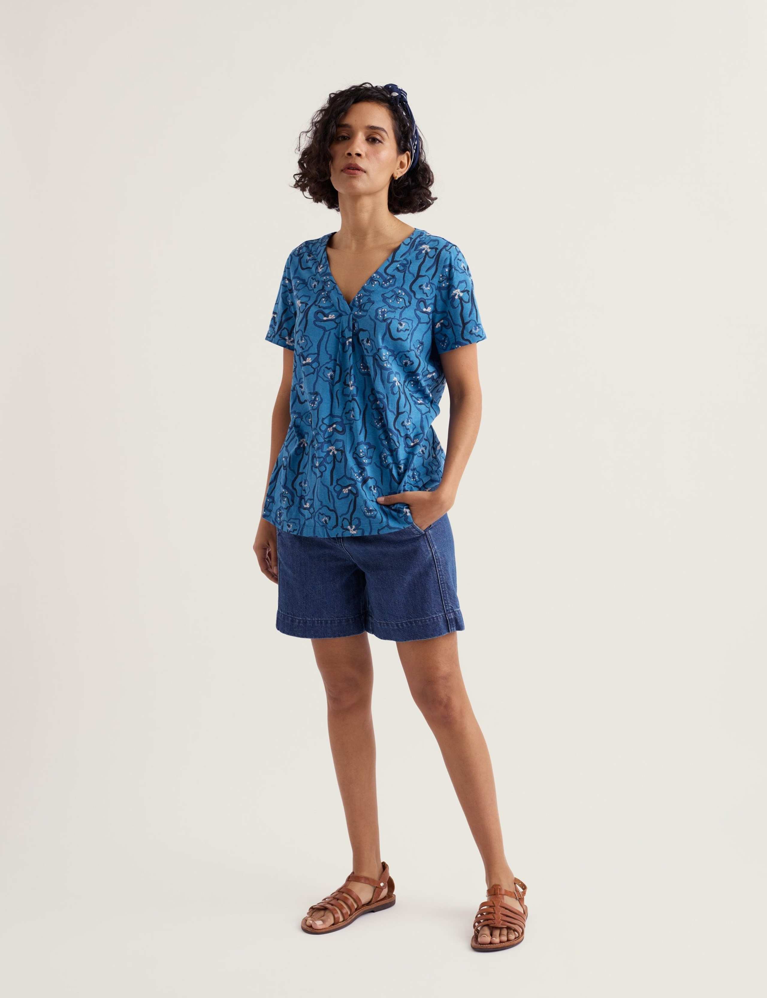 Cotton Modal Blend Floral Top 1 of 5