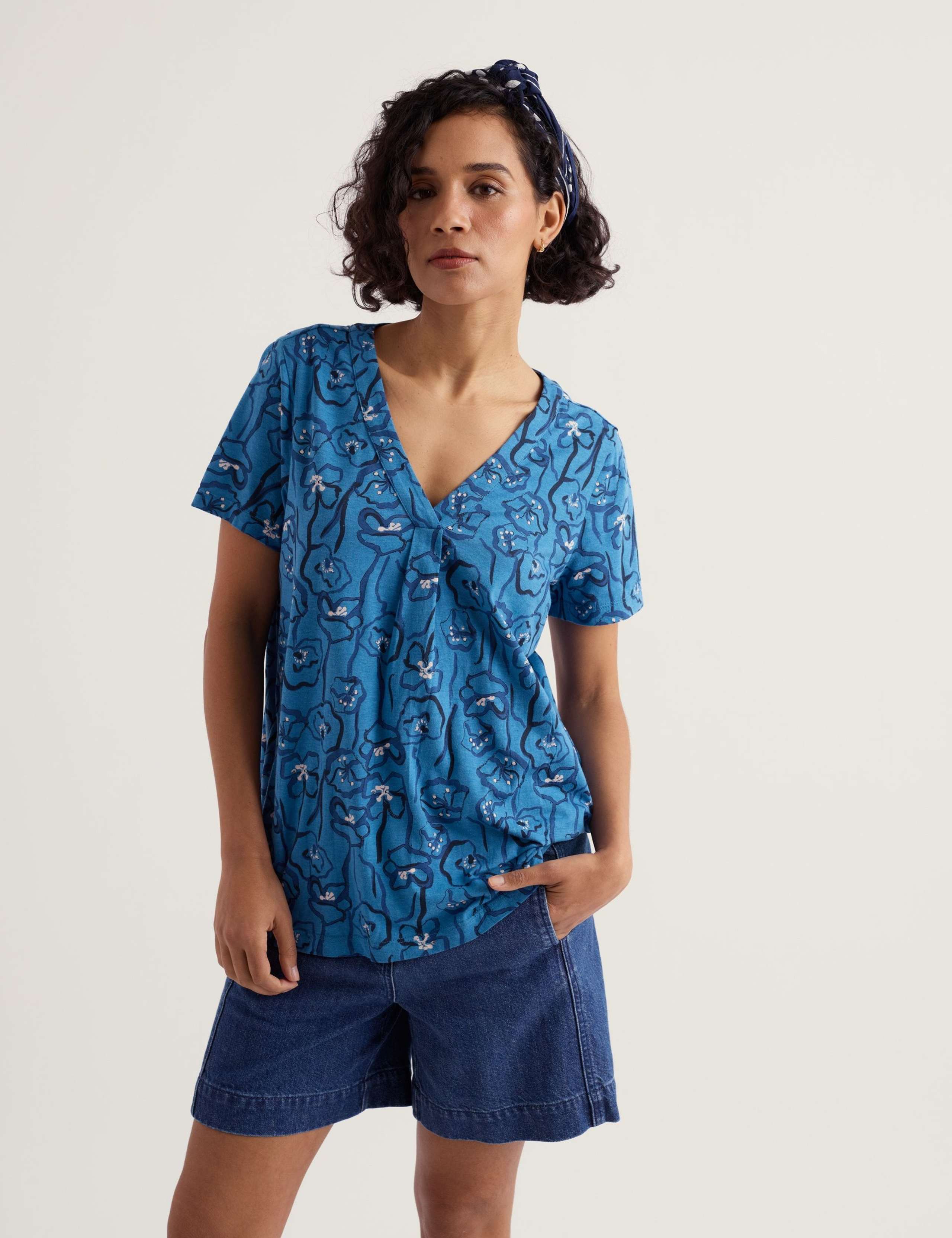Cotton Modal Blend Floral Top 3 of 5