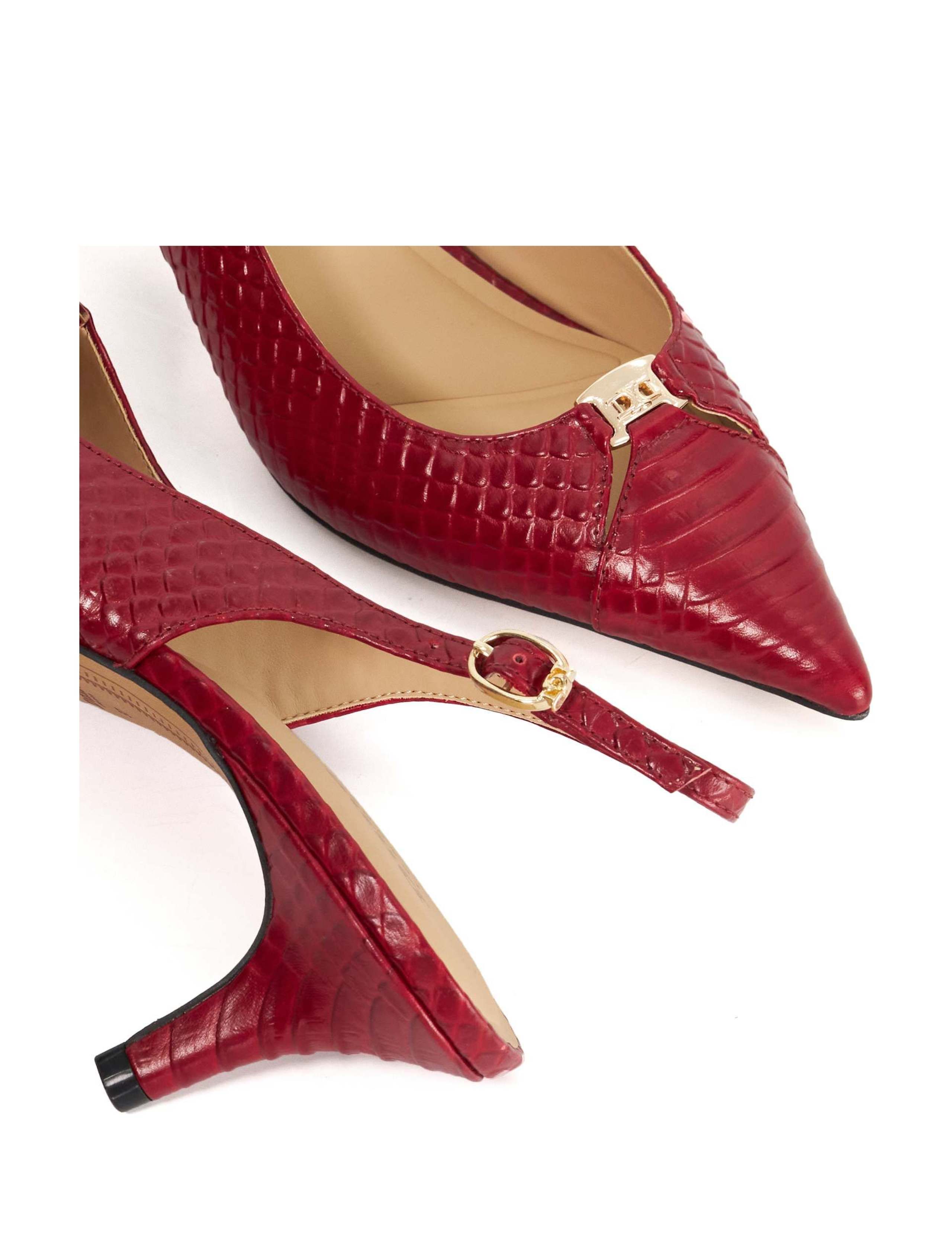 Leather Stiletto Heel Slingback Shoes 5 of 5