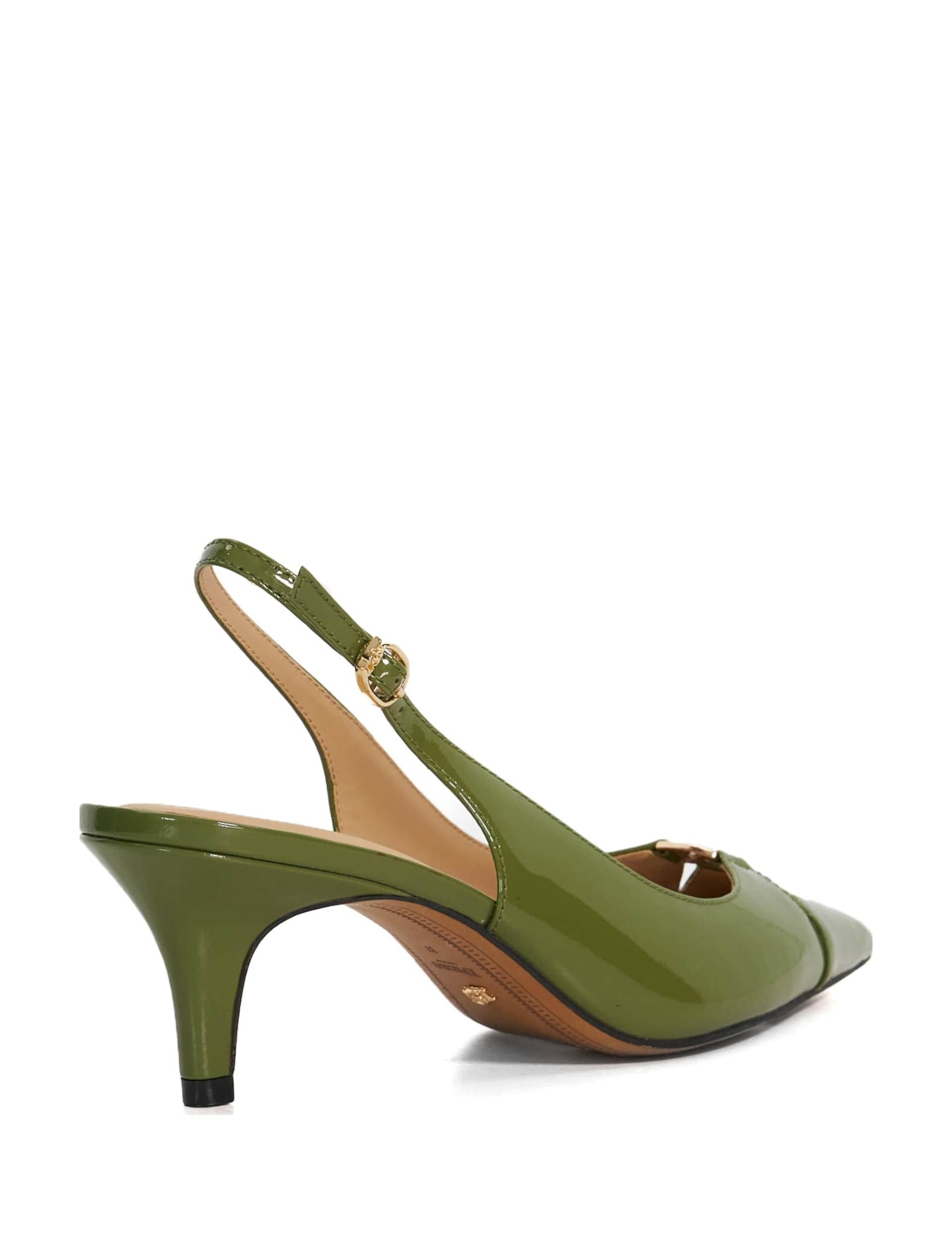 Leather Stiletto Heel Slingback Shoes 2 of 5