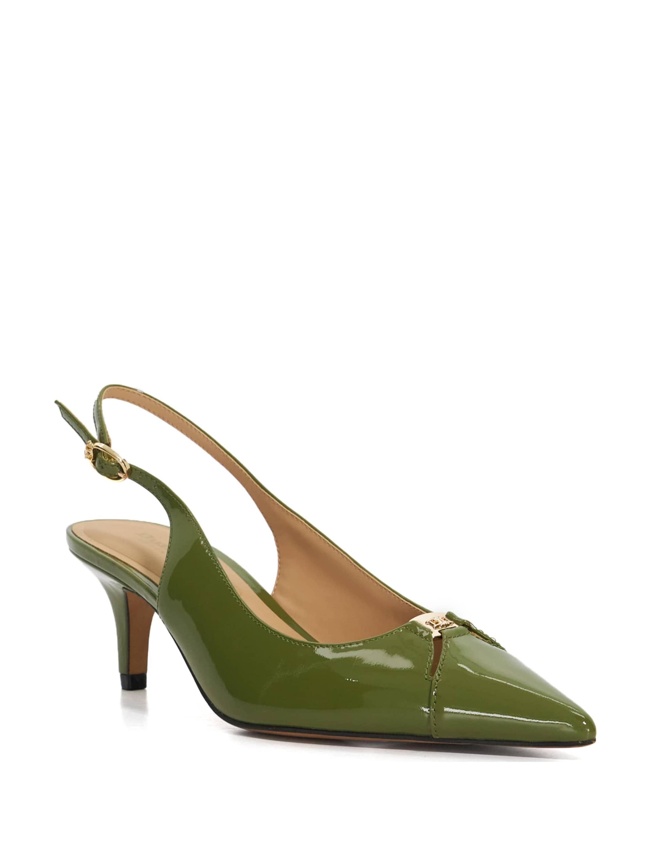 Leather Stiletto Heel Slingback Shoes 3 of 5