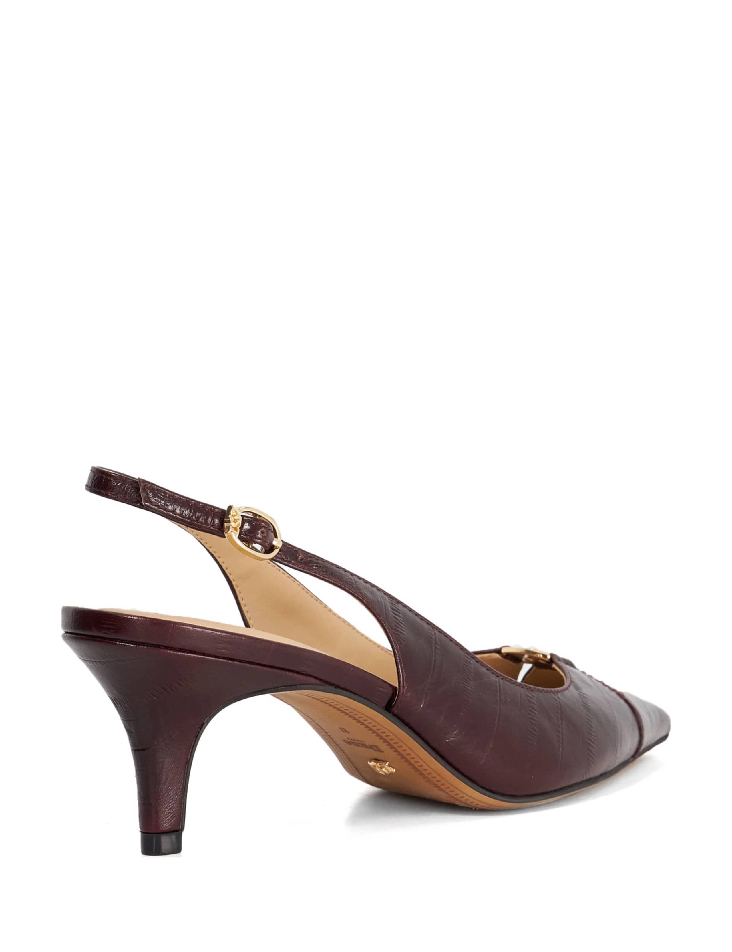 Leather Stiletto Heel Slingback Shoes 2 of 5