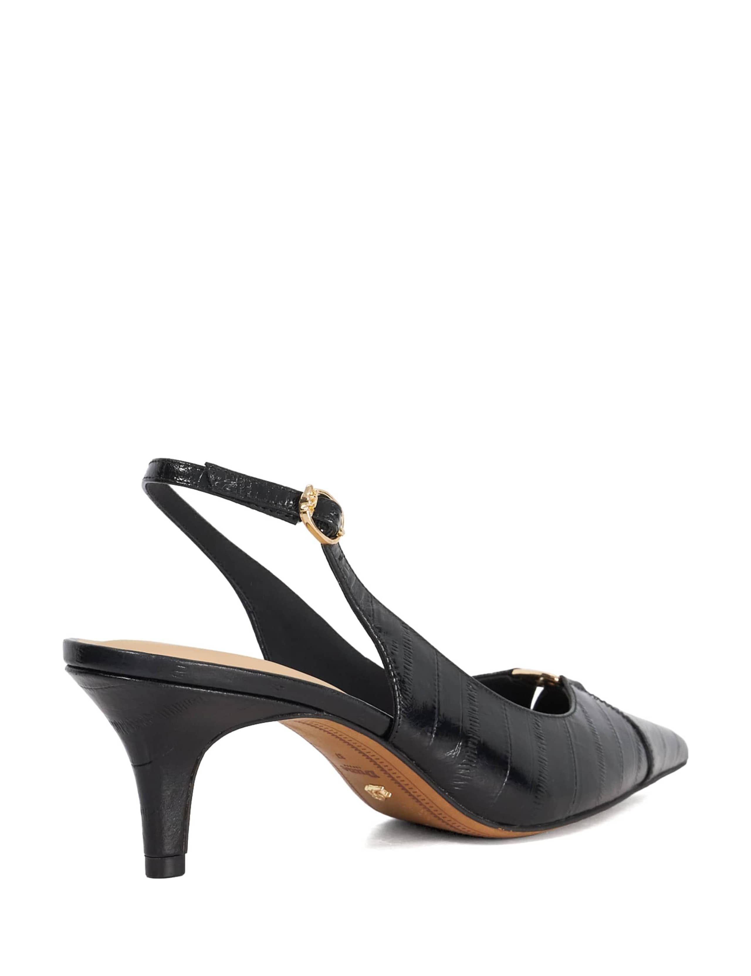 Leather Stiletto Heel Slingback Shoes 3 of 6