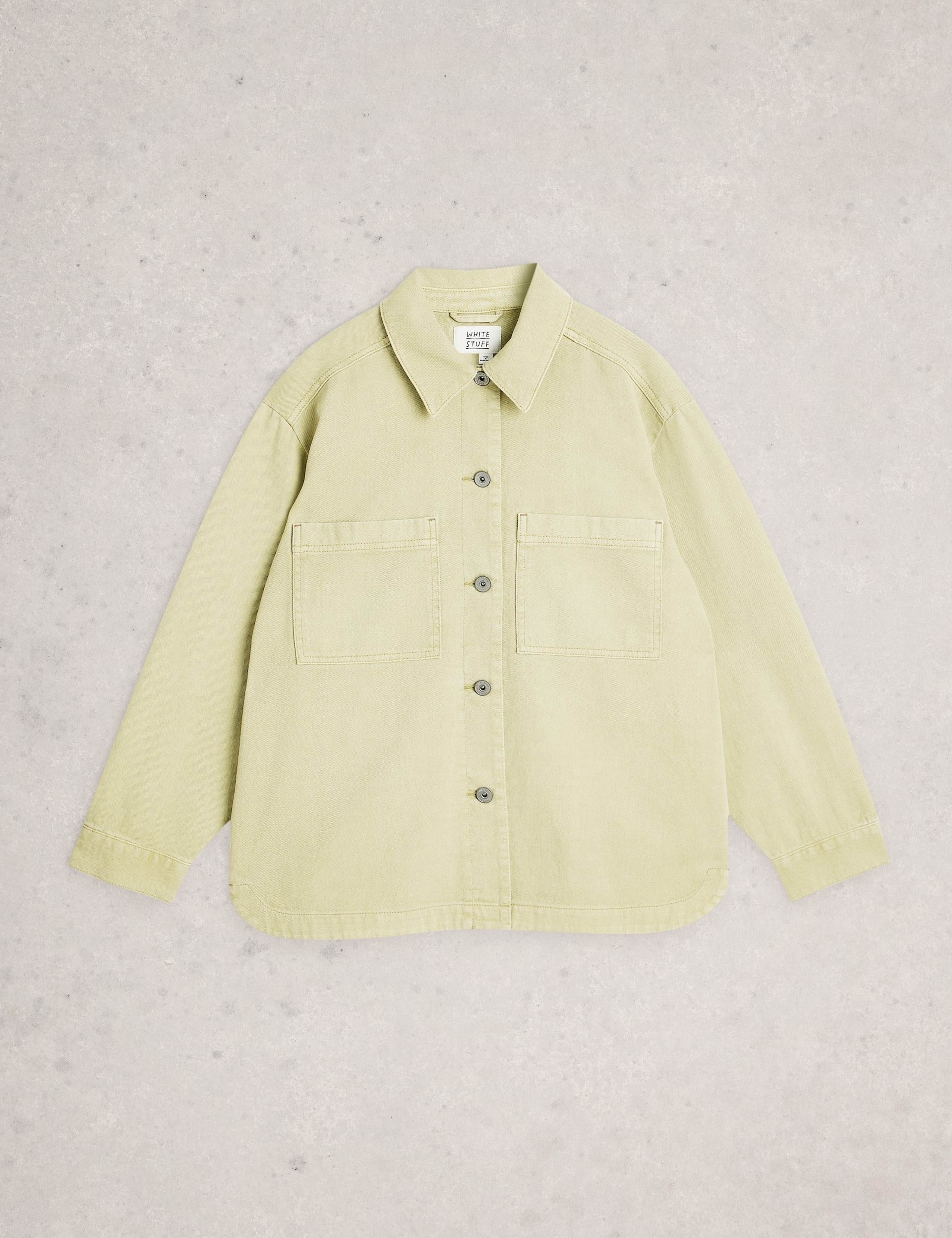 Pure Cotton Collared Shacket 3 of 6