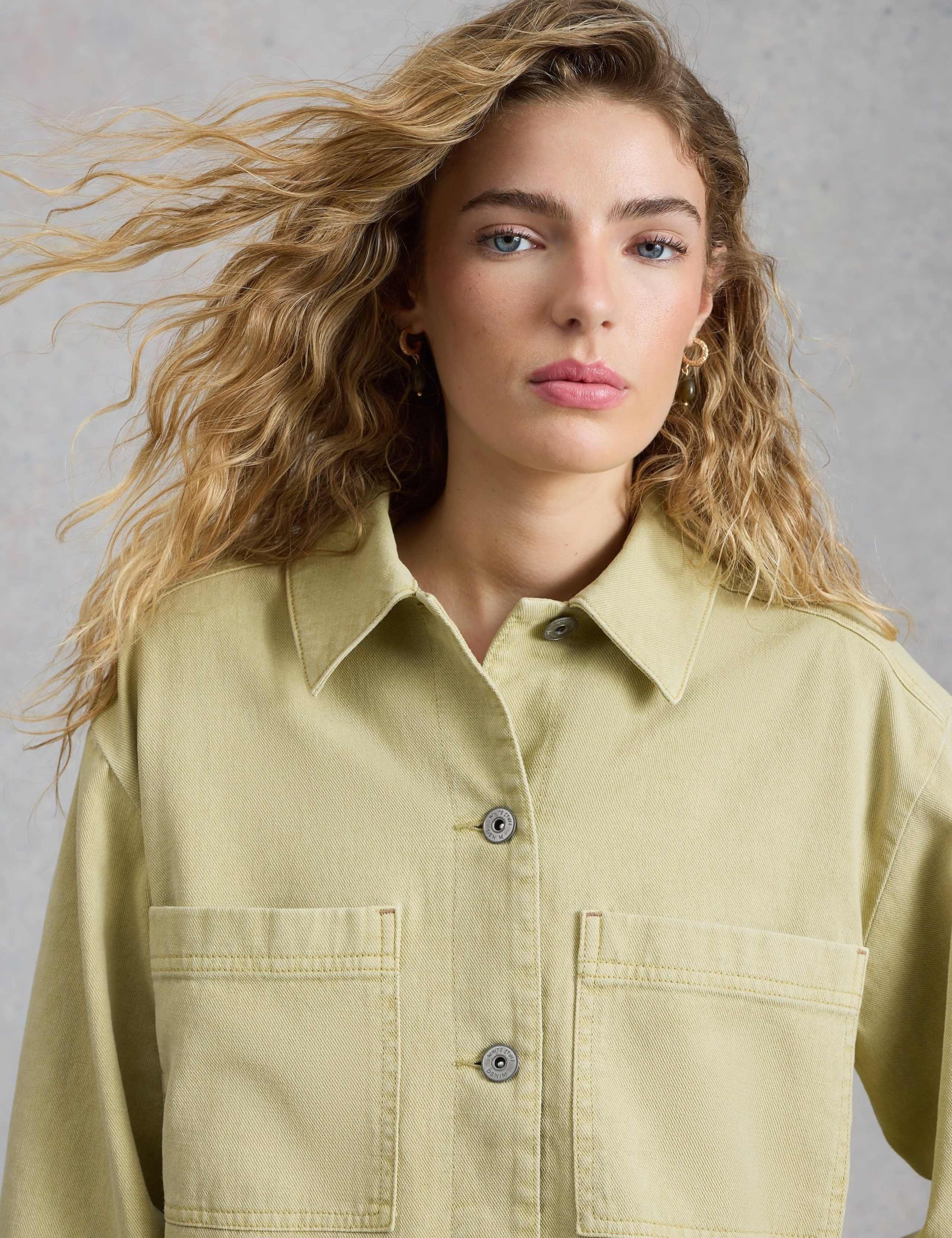 Pure Cotton Collared Shacket 4 of 6