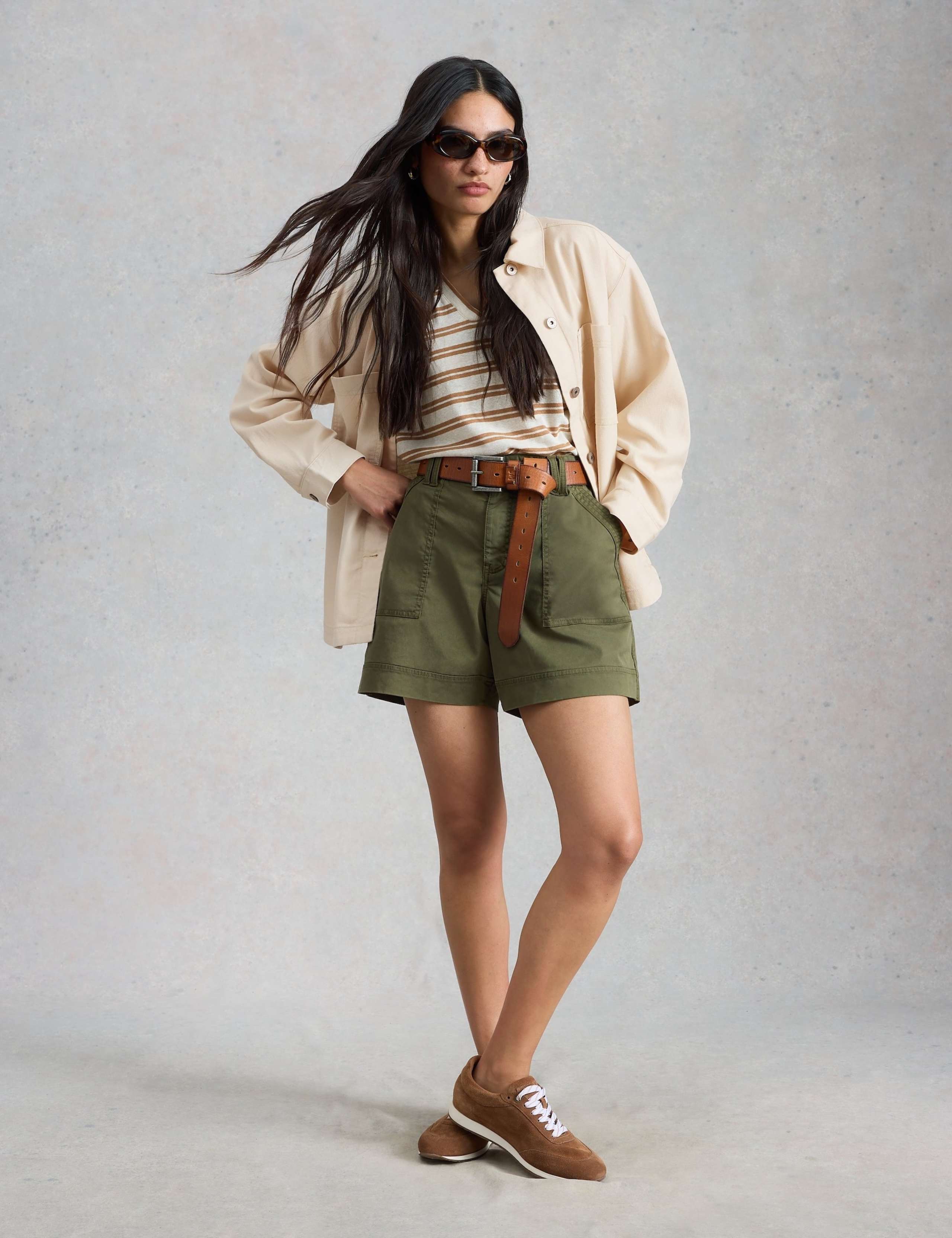 Pure Cotton Collared Shacket 3 of 6