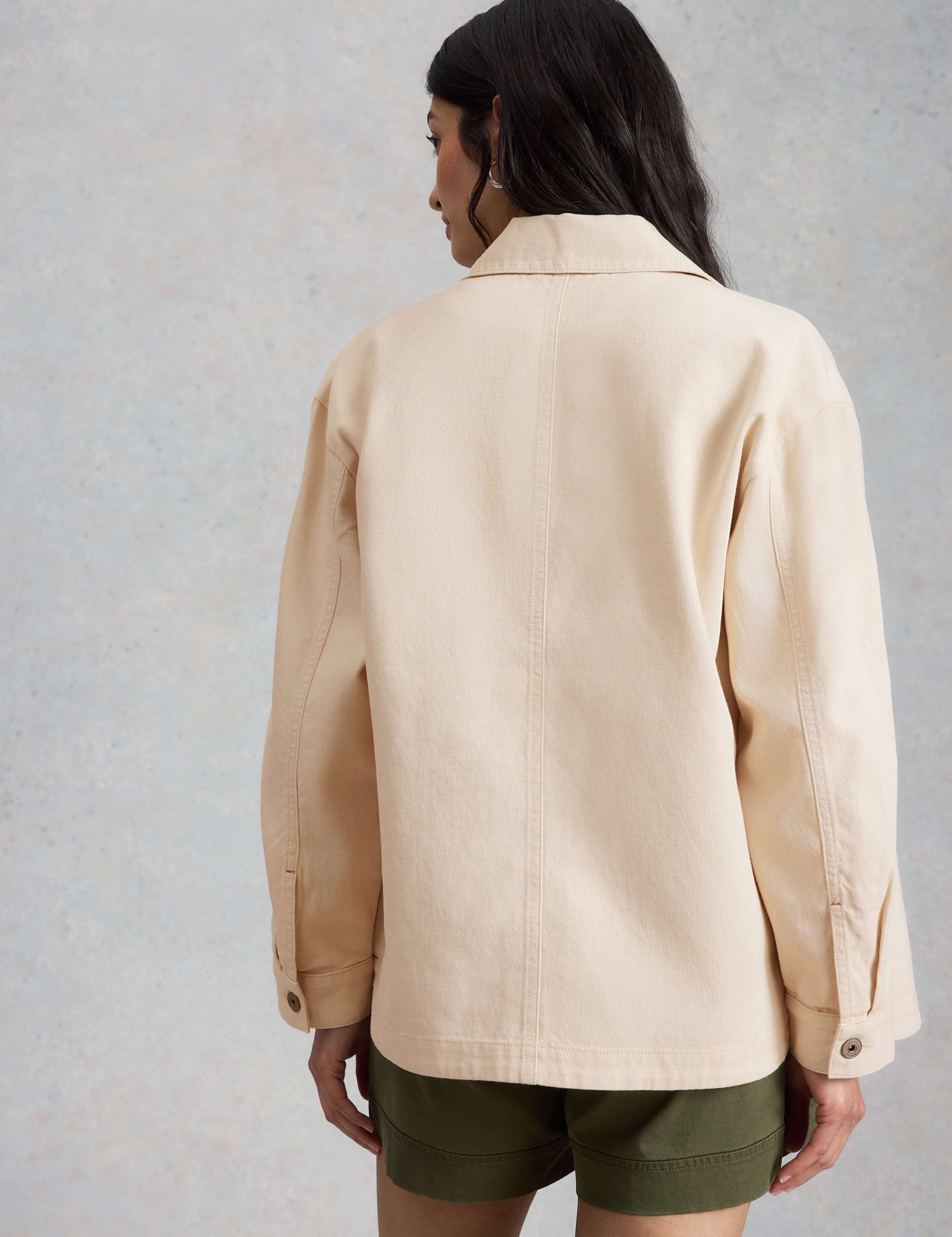 Pure Cotton Collared Shacket 5 of 6