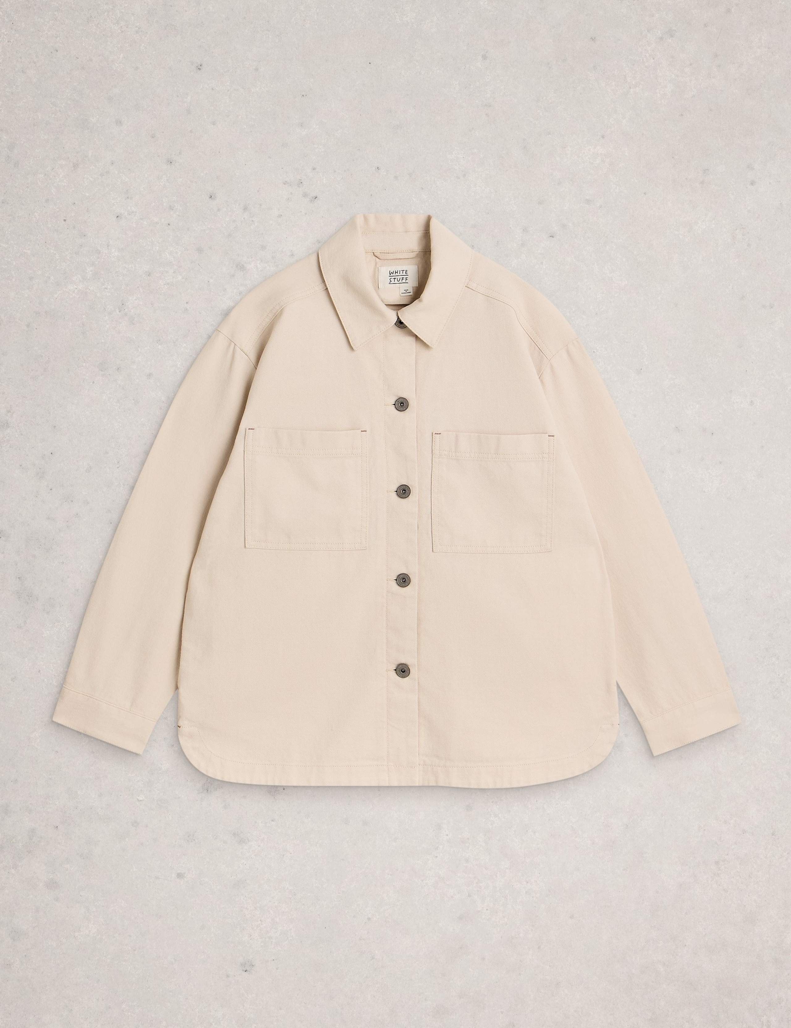 Pure Cotton Collared Shacket 2 of 6