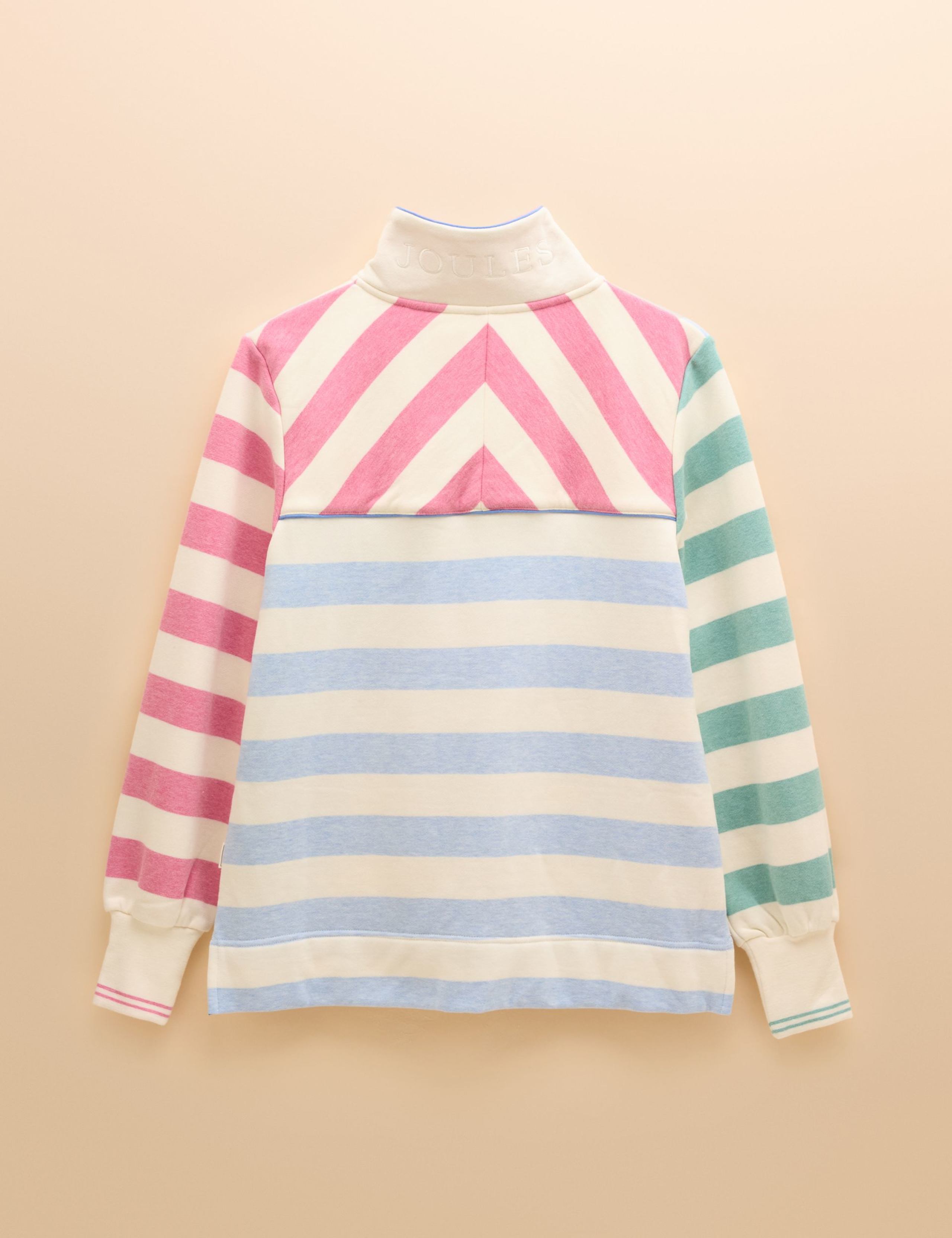 Pure Cotton Striped Funnel Neck Sweatshirt 2 of 5