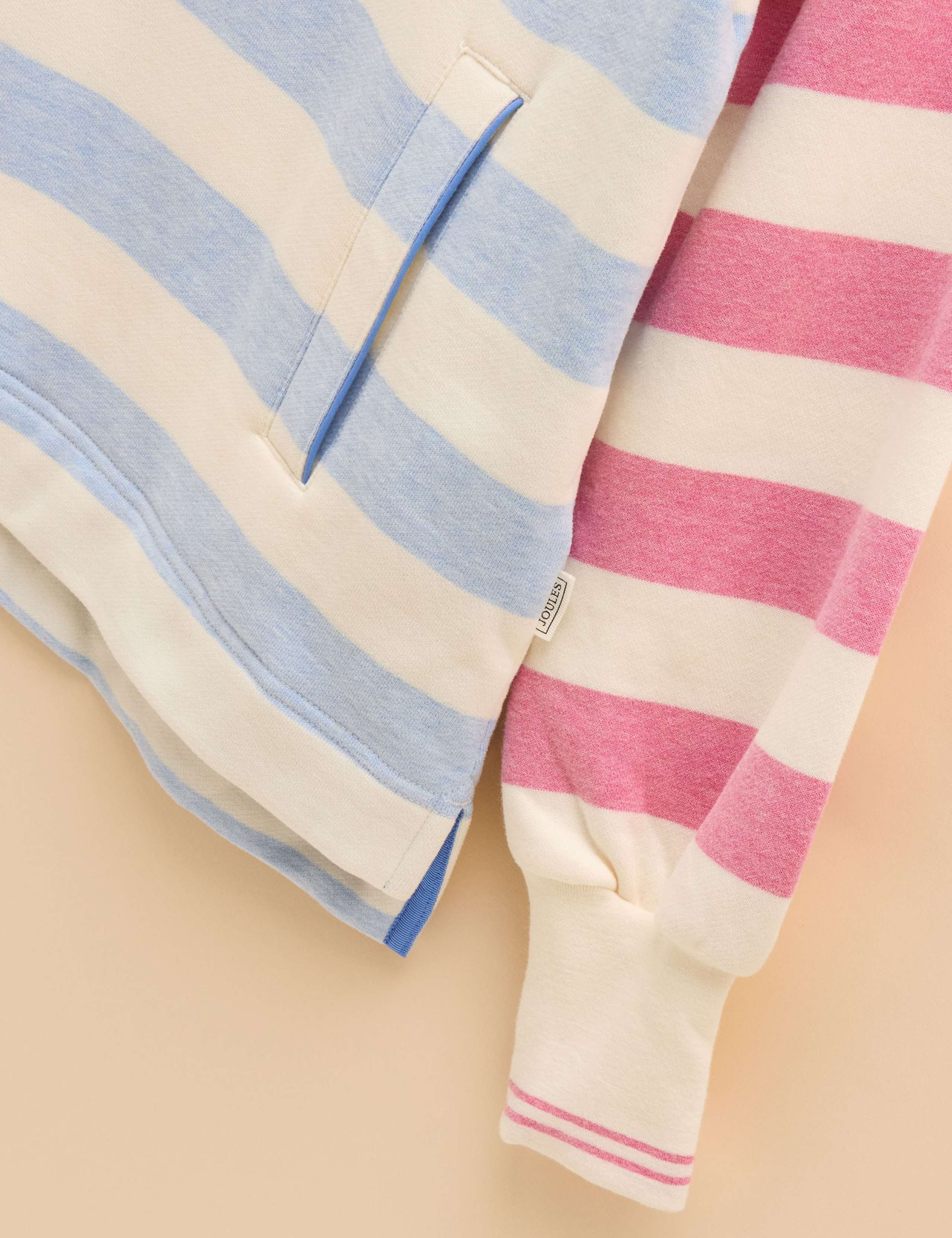 Pure Cotton Striped Funnel Neck Sweatshirt 4 of 5