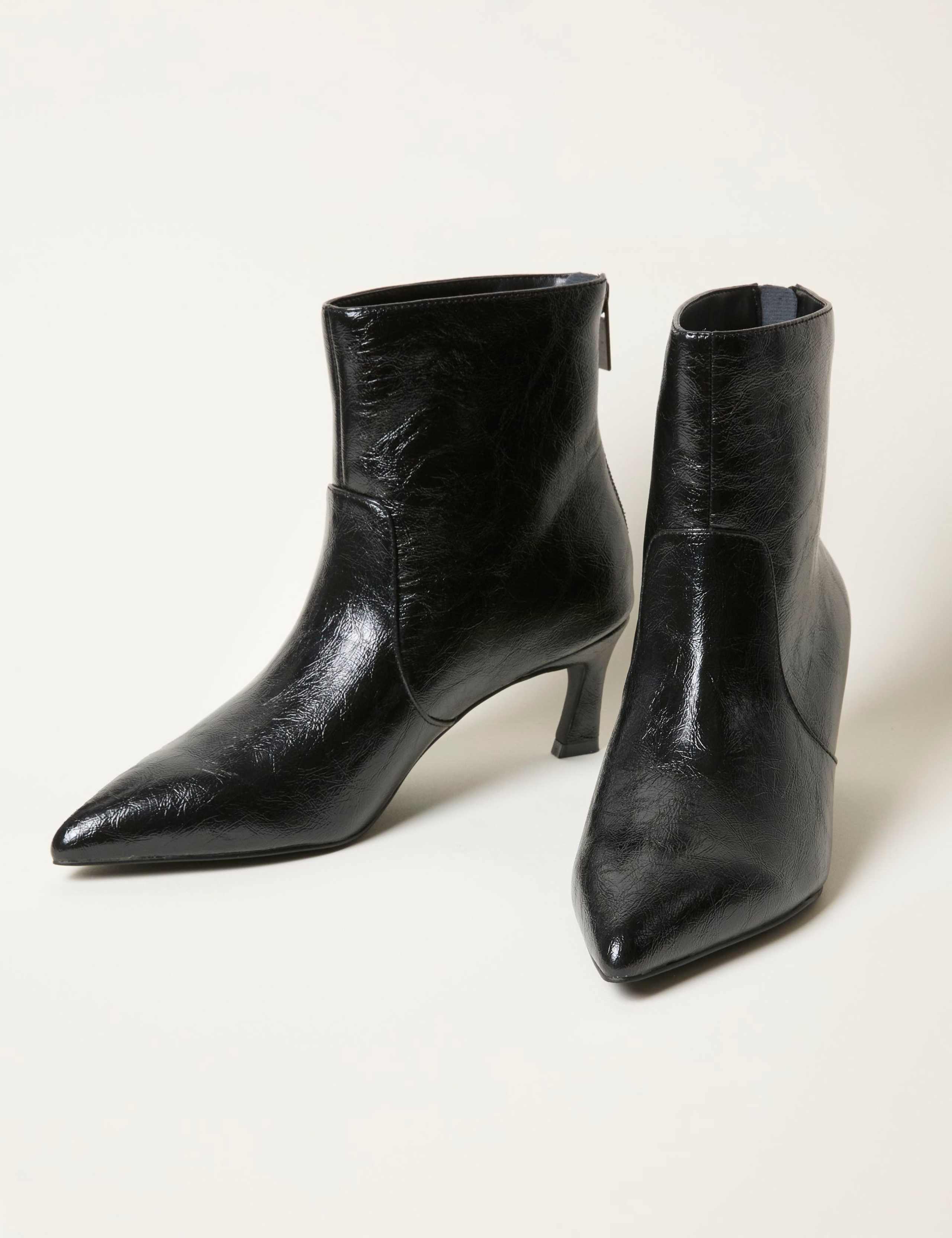 Patent Kitten Heel Ankle Boots 2 of 2