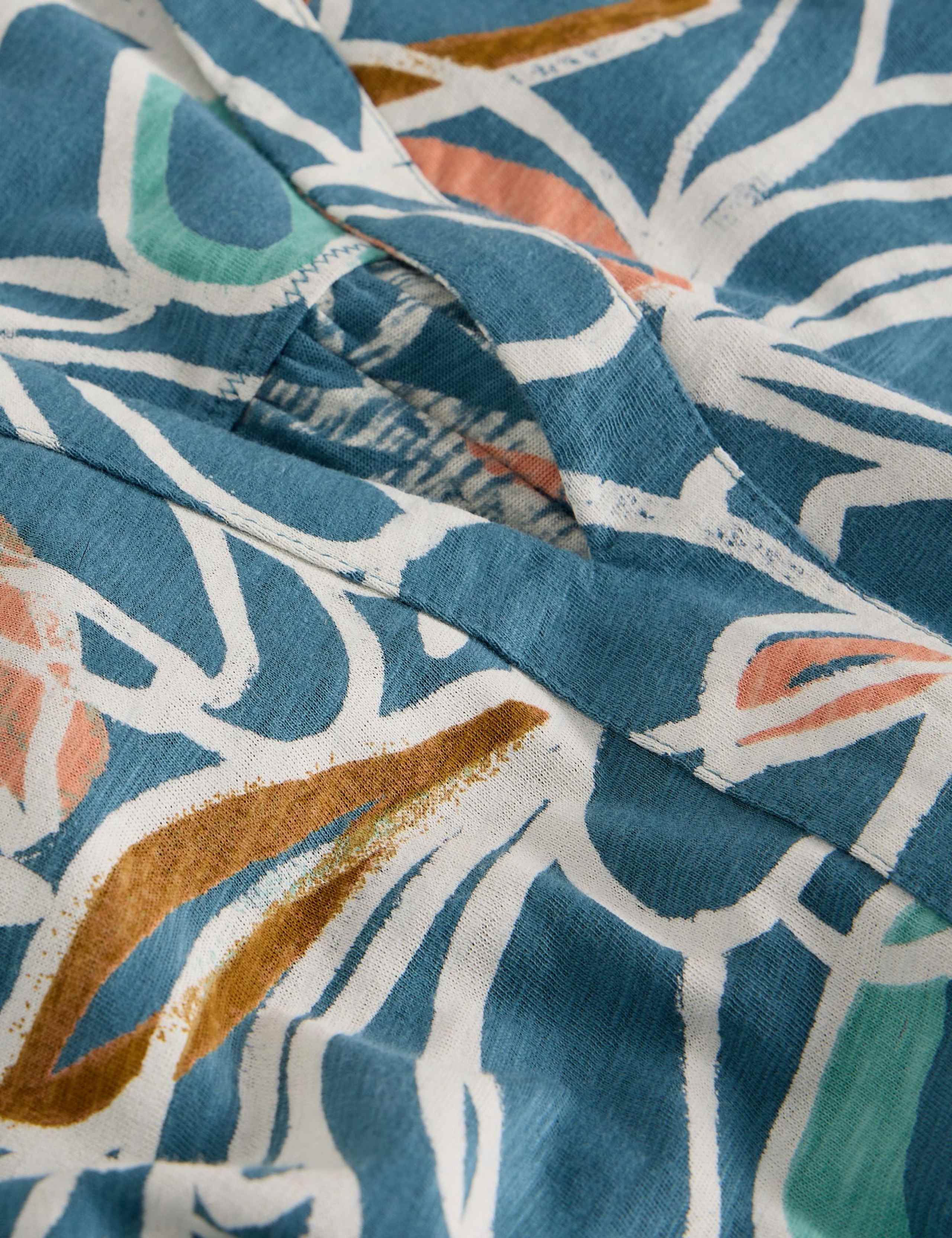 Pure Cotton Printed V-Neck Tunic 4 of 6